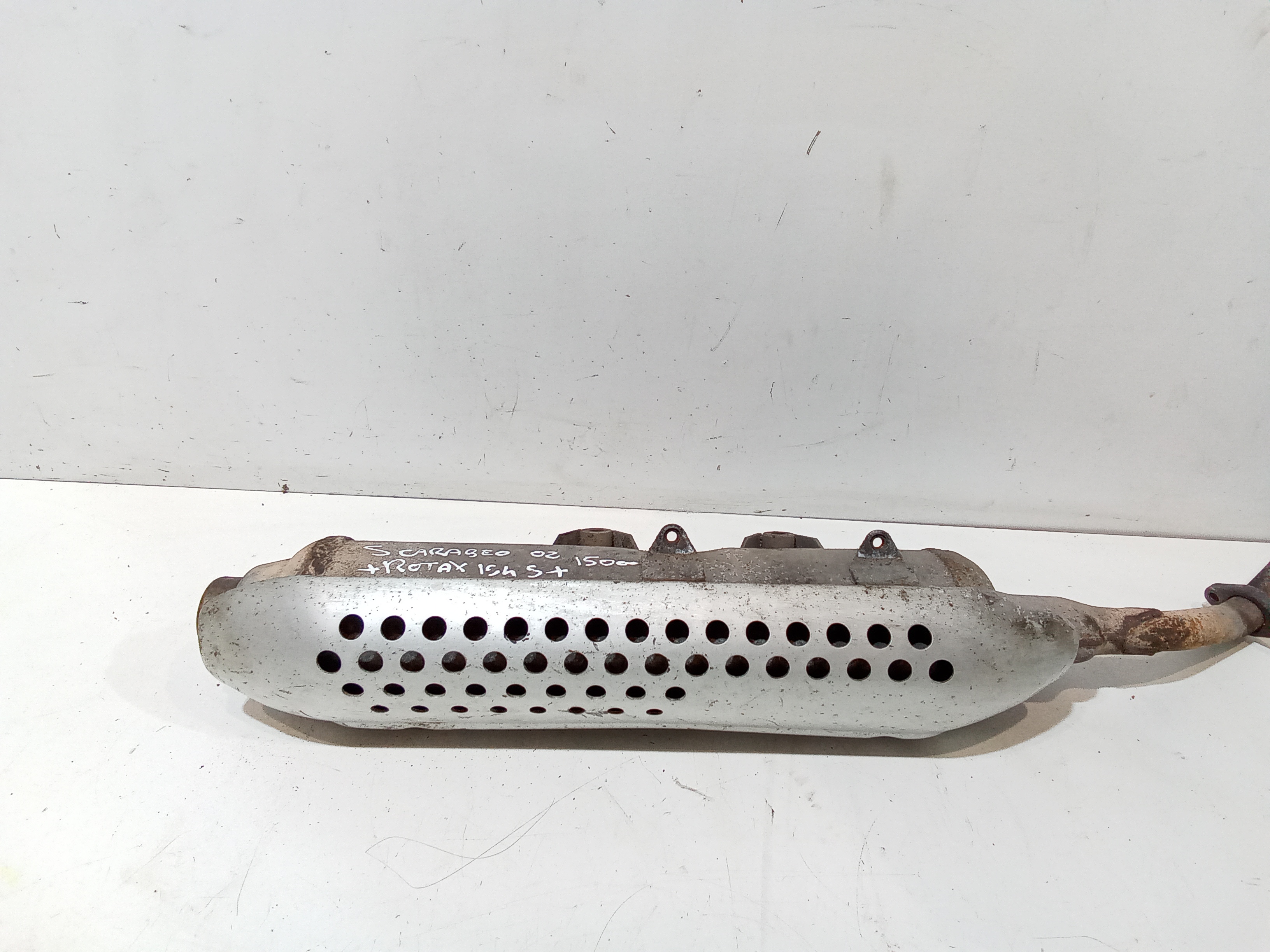 Marmitta completa di terminale scarico per Aprilia Scarabeo 150cc  (03>07) (2003 - 2007)