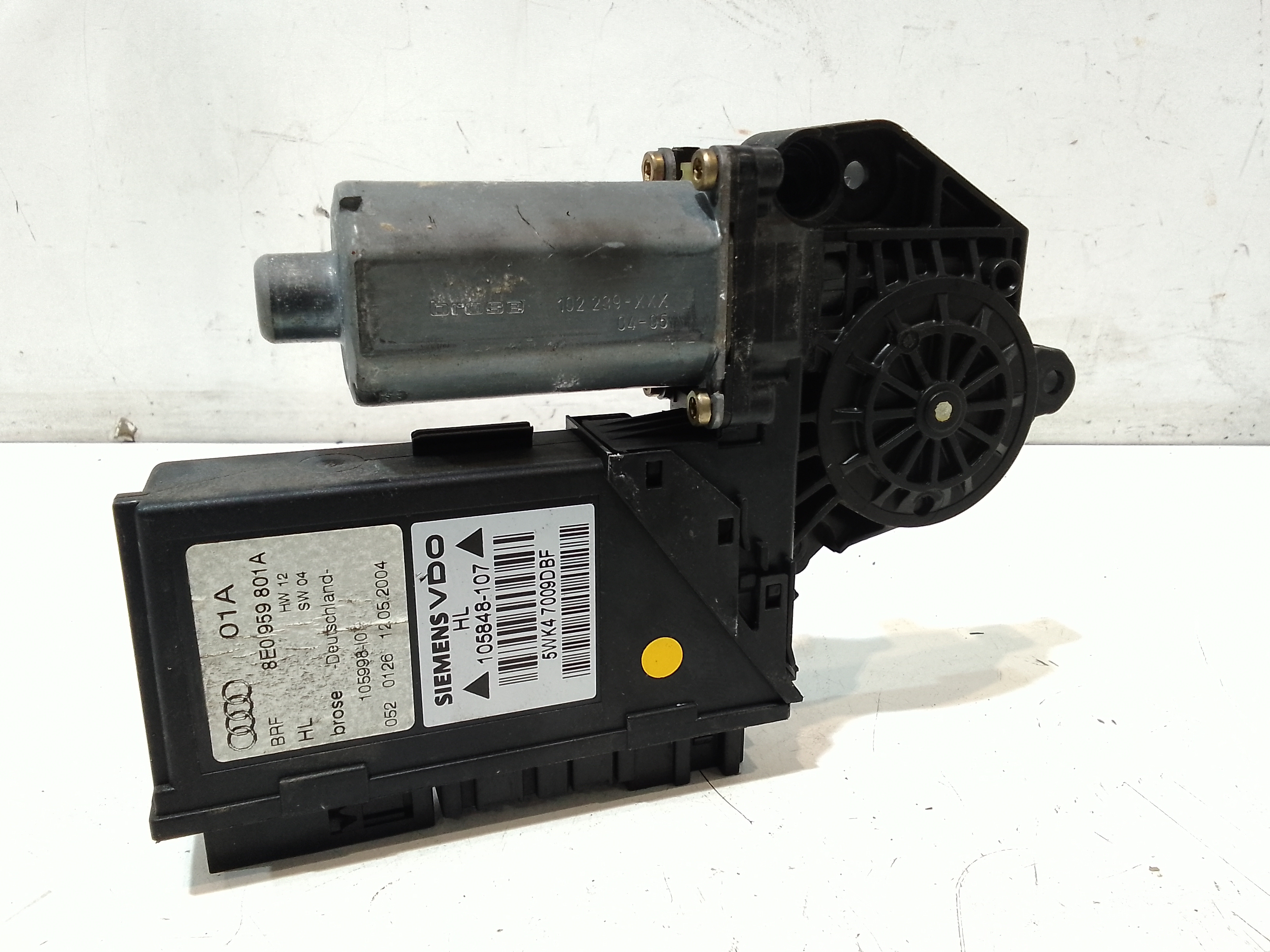 Motorino Alzavetro anteriore Sinistro per Audi A4 Avant (8ed) (04>08) (2004 - 2008)