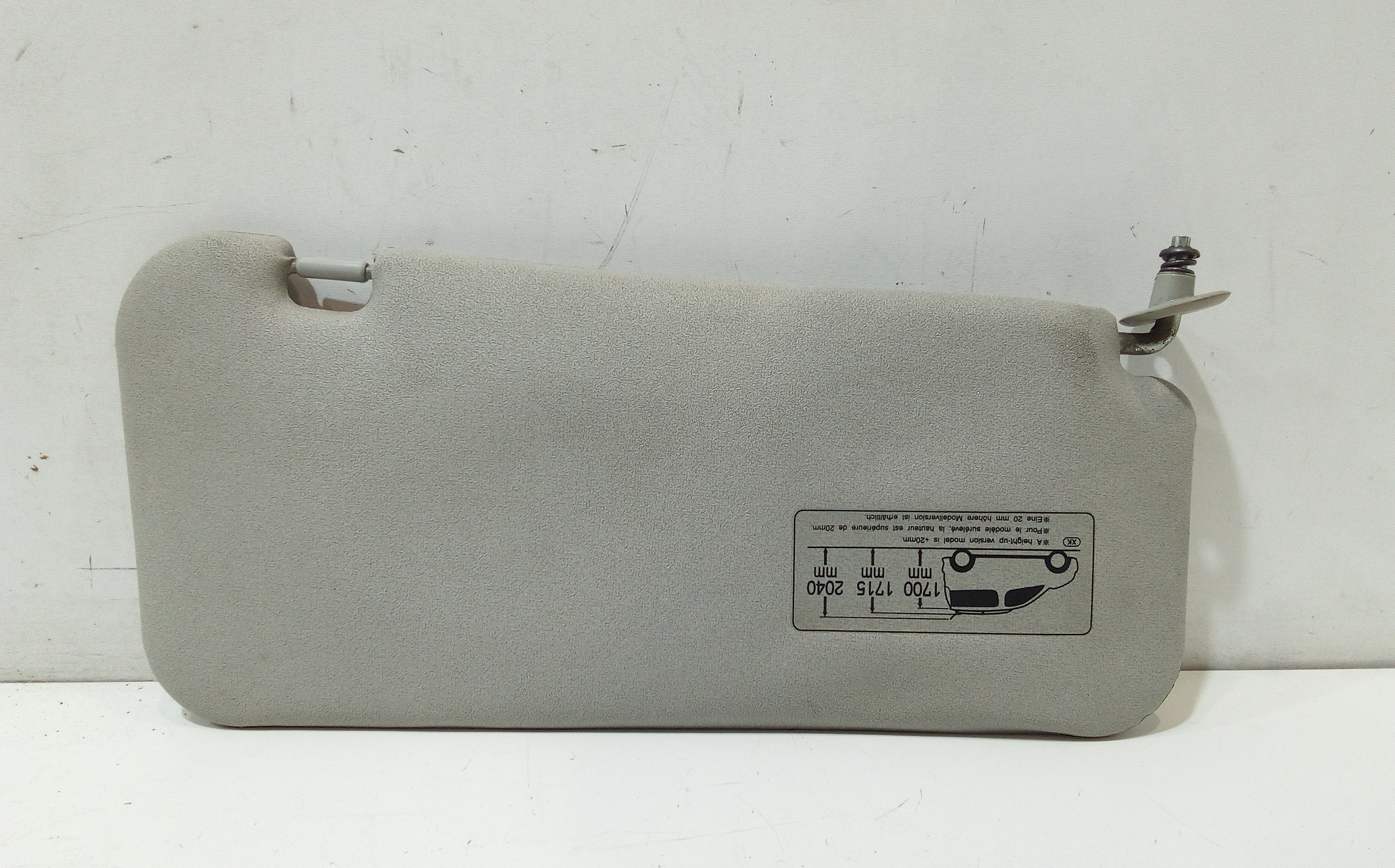 Parasole aletta anteriore Lato Guida per Toyota Yaris Verso Serie (03>07) (2003 - 2007)