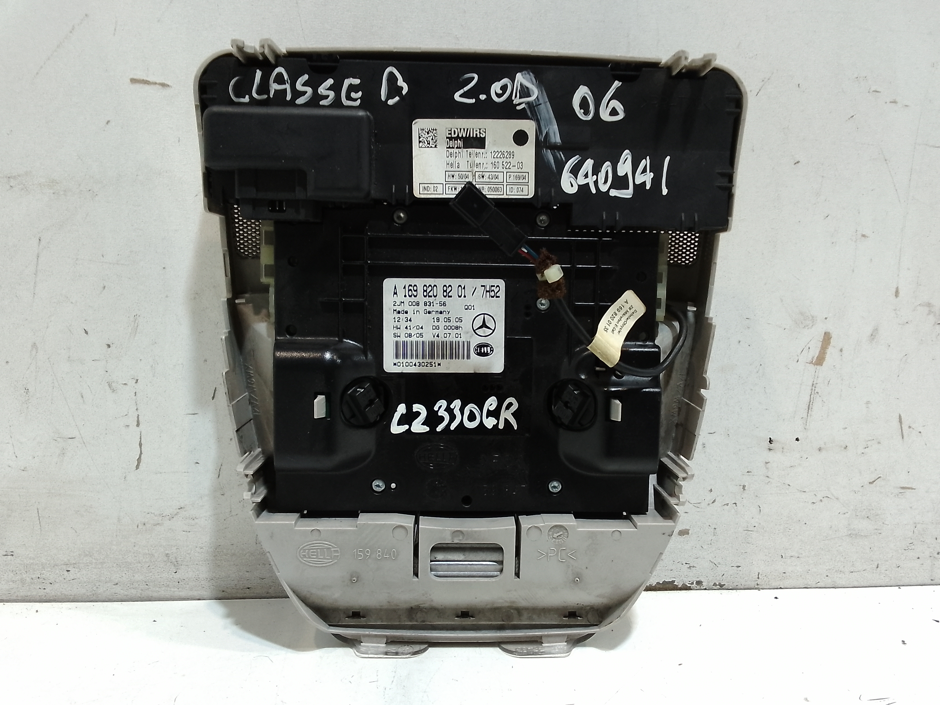 Plafoniera per Mercedes Classe B W245 1 Serie (2005 - 2011)