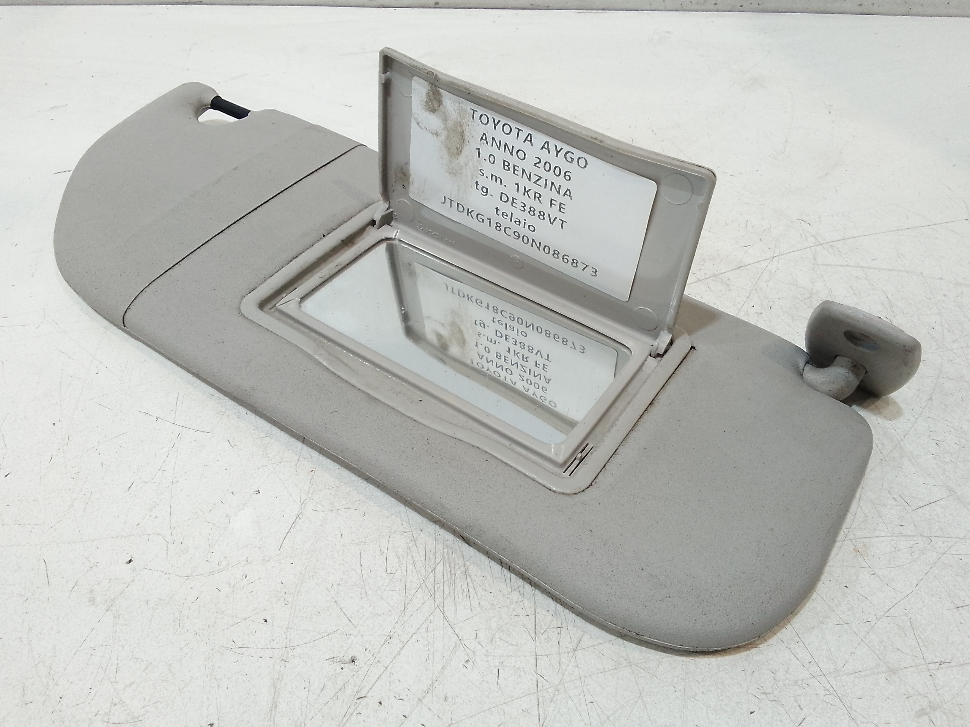 Parasole aletta Lato Passeggero per Toyota Aygo 1 Serie (2005 - 2008)