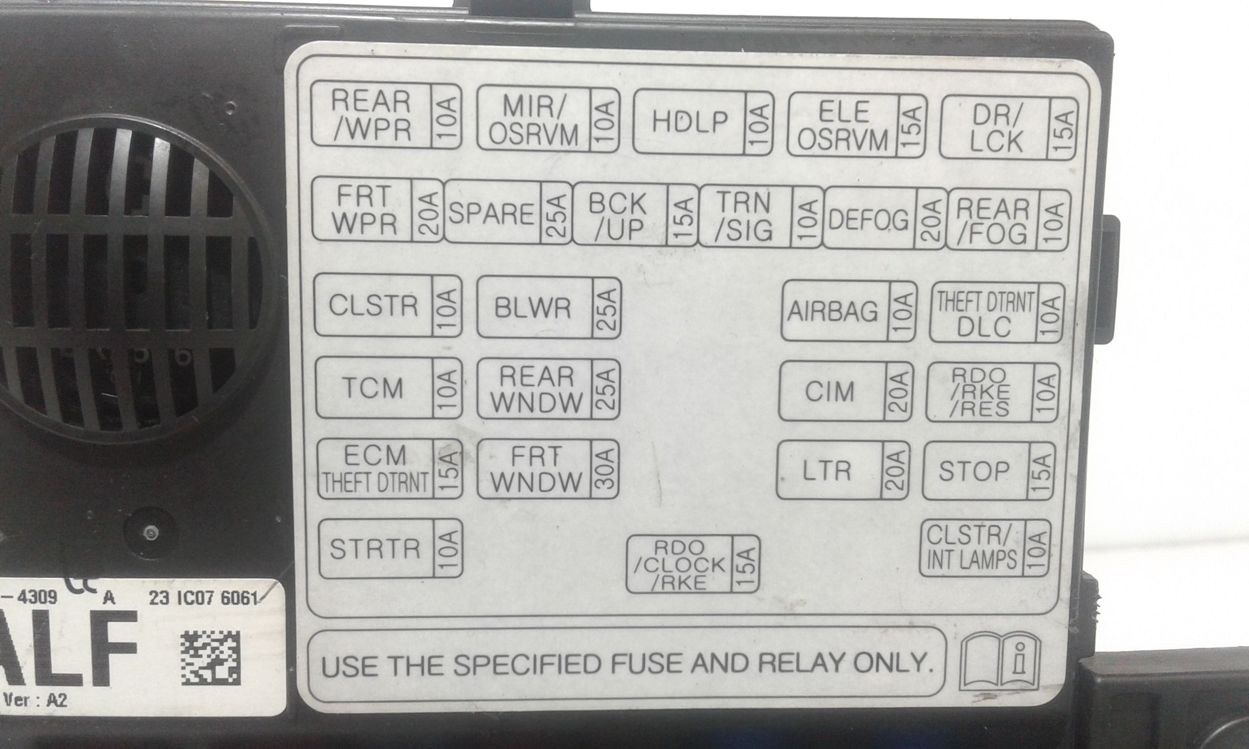 Centralina porta fusibili CHEVROLET Spark 1 Serie