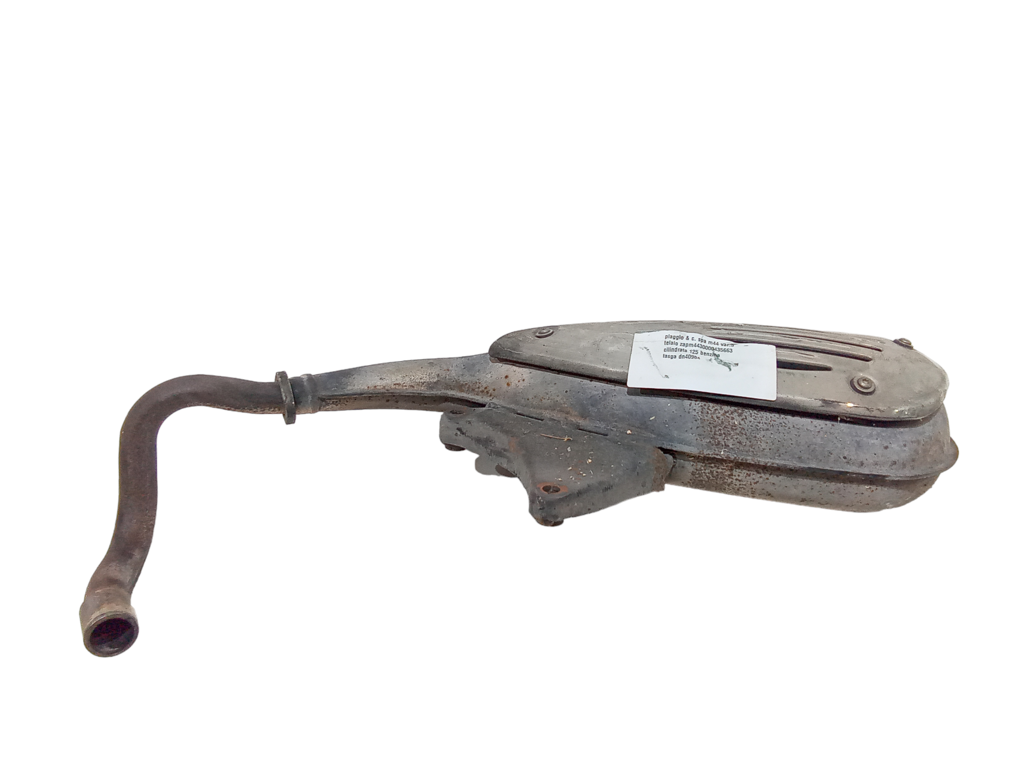 Marmitta completa di terminale scarico per Piaggio Vespa 125cc Lx (2005 - 2011)