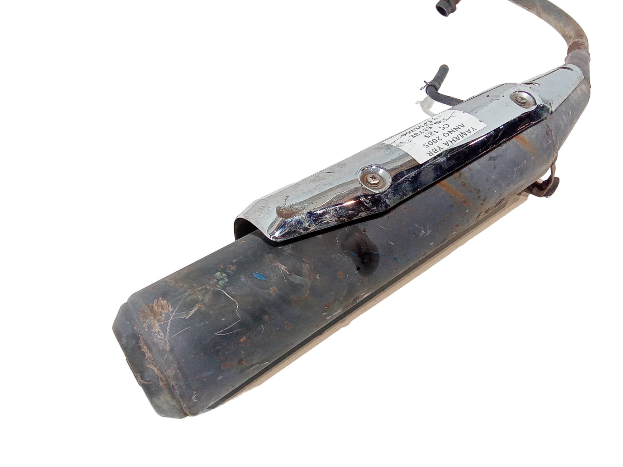 Marmitta completa di terminale scarico per Yamaha YBR 125cc (2005 - 2009)