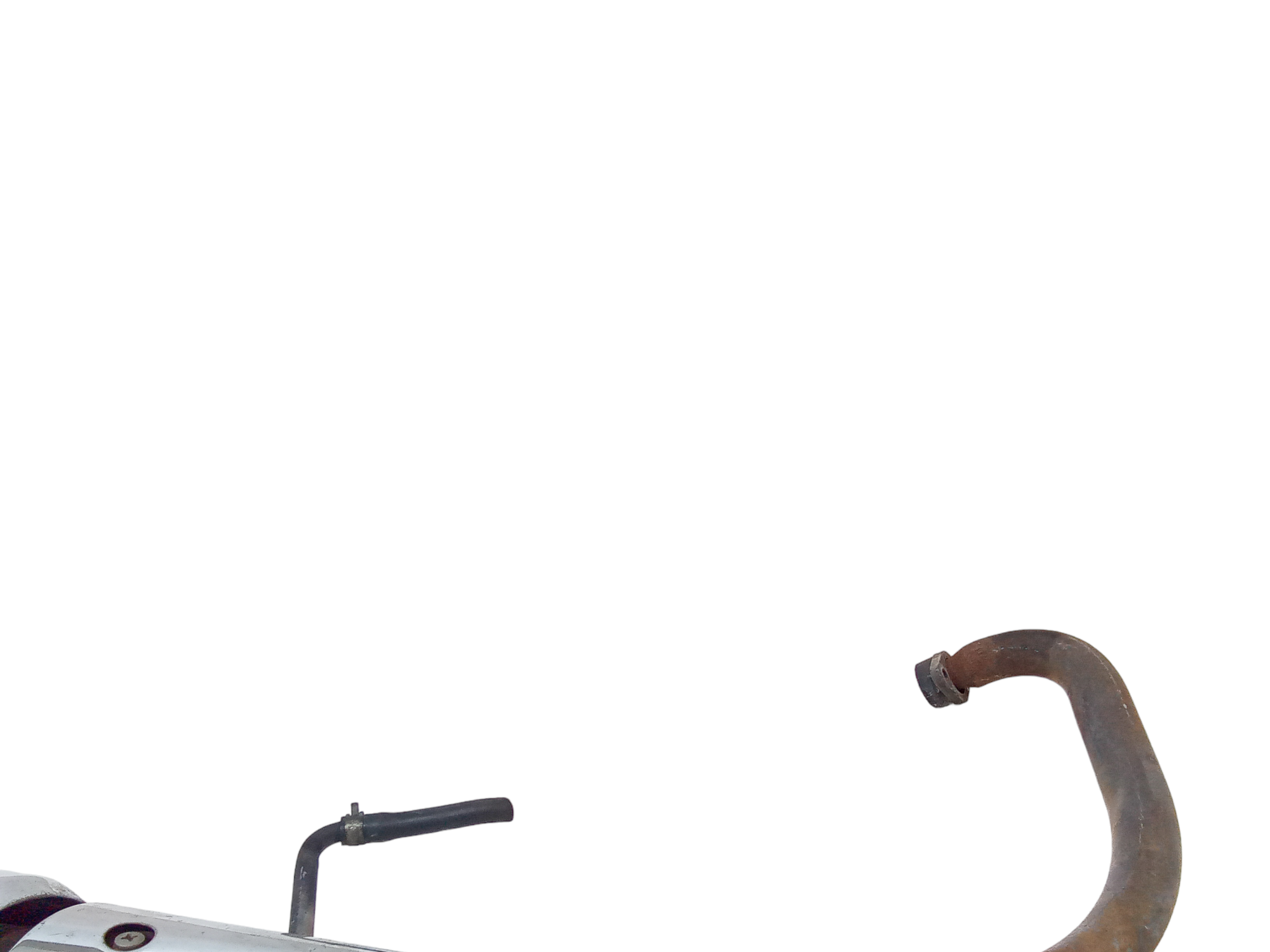 Marmitta completa di terminale scarico per Yamaha YBR 125cc (2005 - 2009)