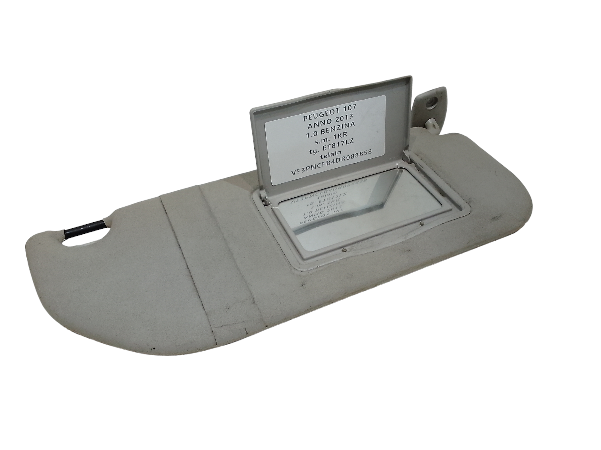 Parasole aletta Lato Passeggero per Peugeot 107 1 Serie (2005 - In produzione)