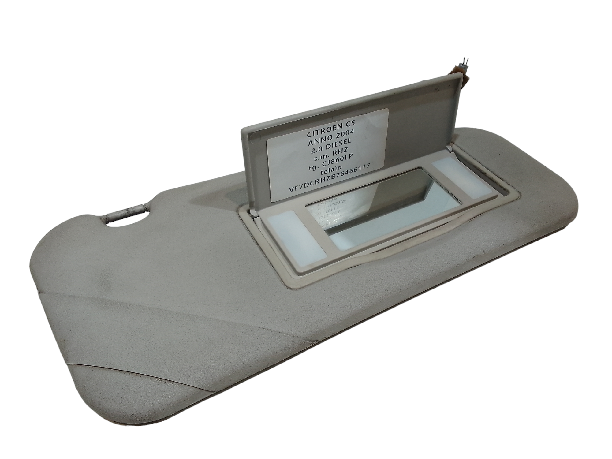 Parasole aletta Lato Passeggero per Citroen C5 Berlina 1 Serie (2000 - 2004)