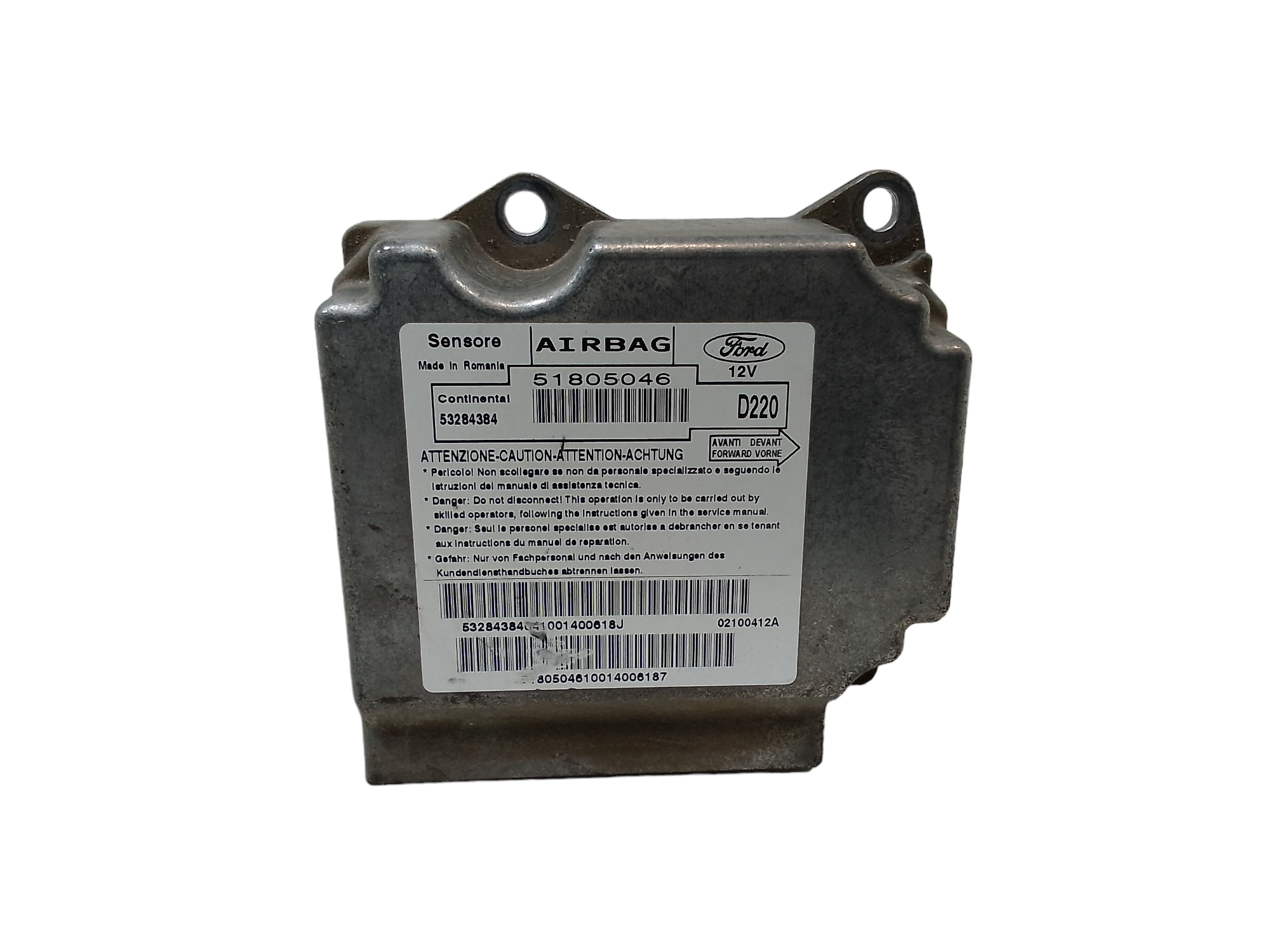 Centralina Airbag per Ford Ka Serie (ccu) (08>18) (2008 - 2018)