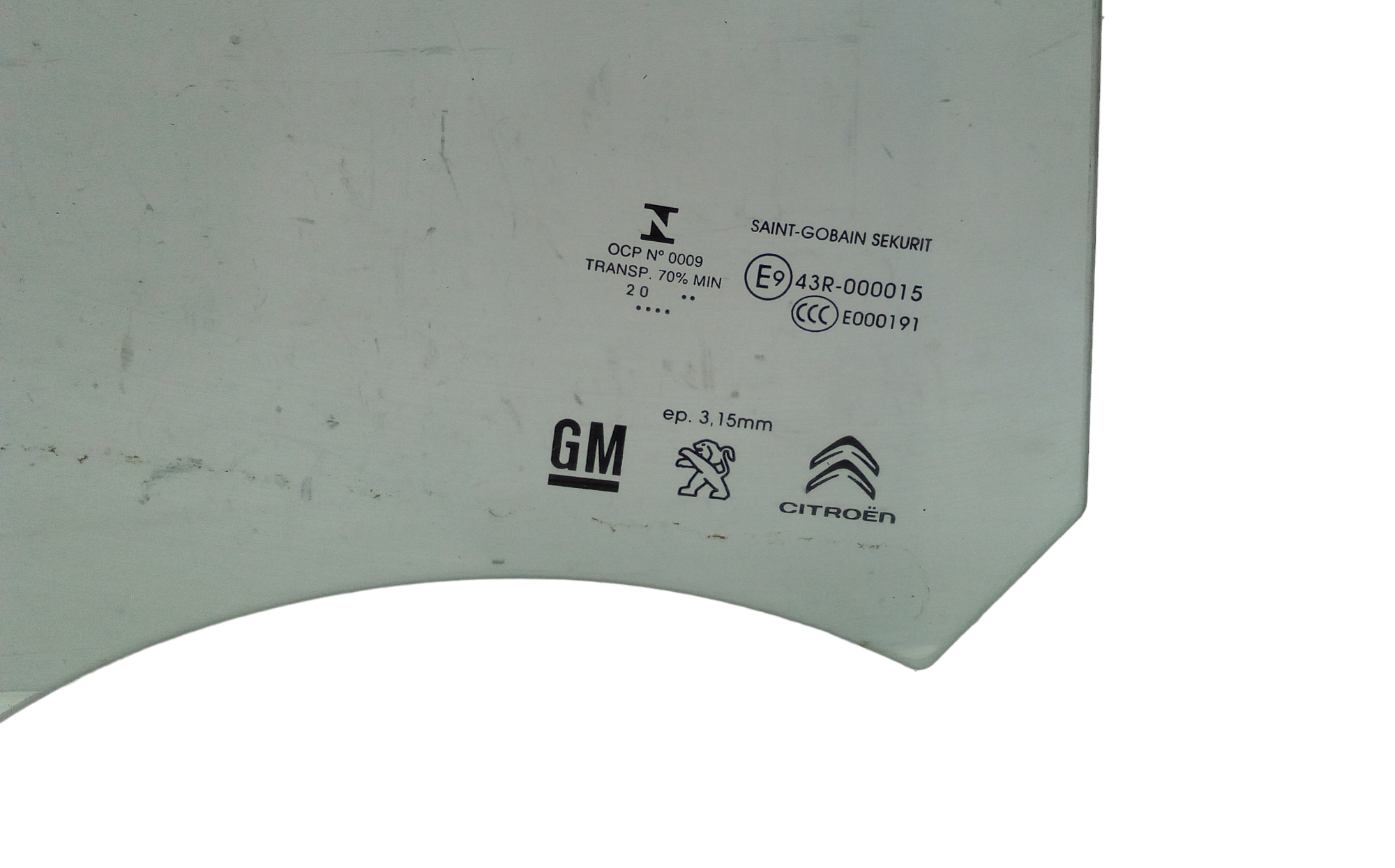 Vetro scendente anteriore destro per Peugeot Partner Serie (16>) (2016 - In produzione)