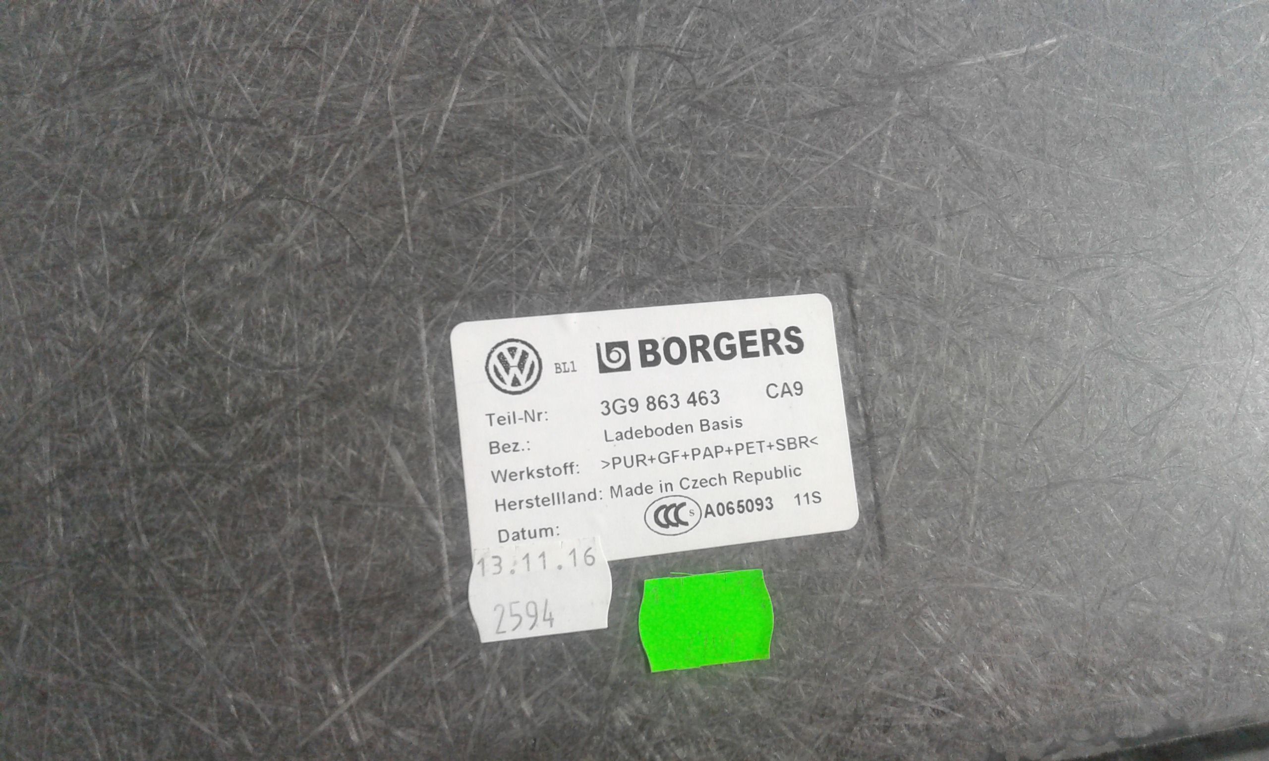 Tappeto vano baule VOLKSWAGEN Passat Variant 5 Serie