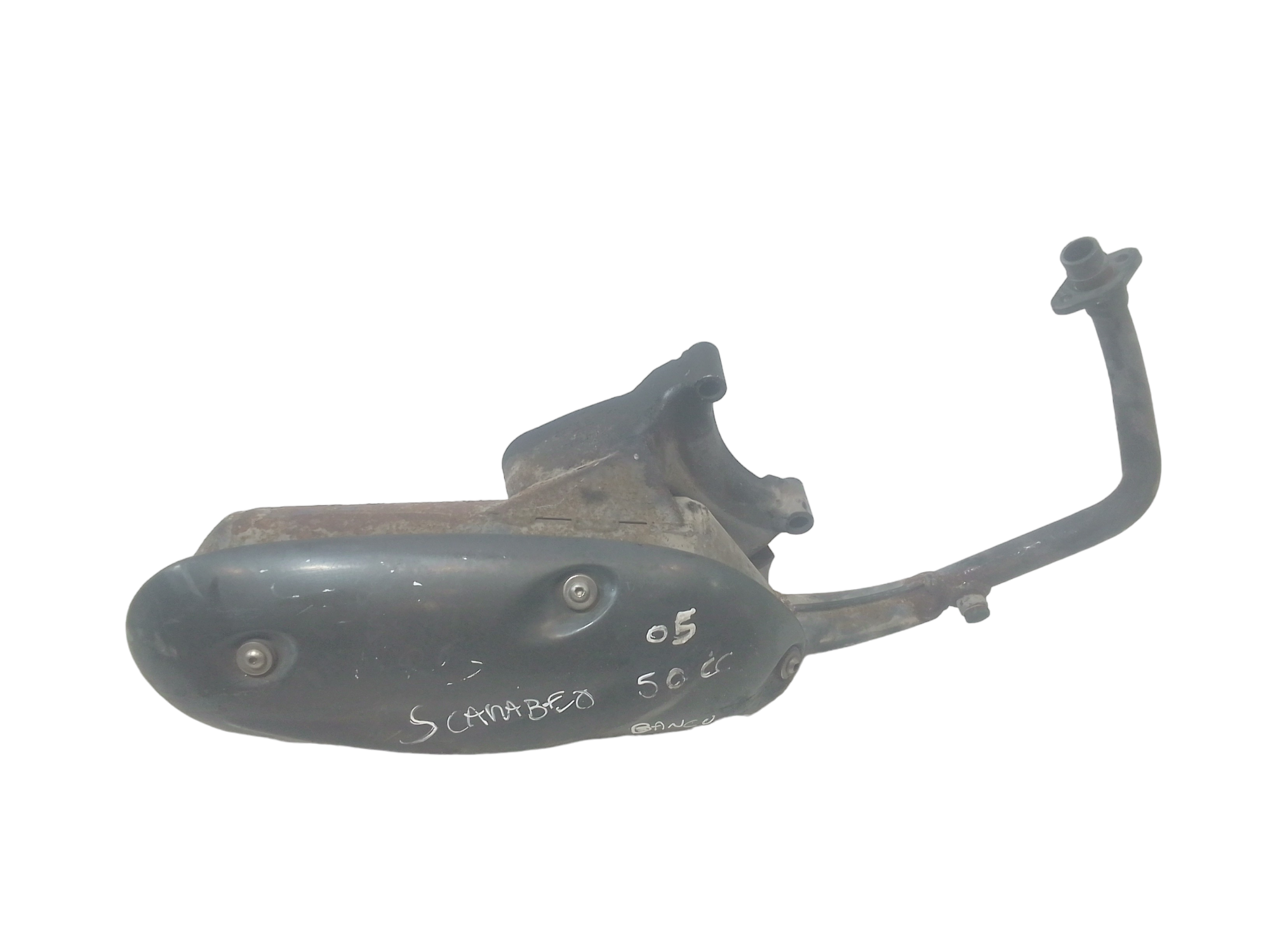 Marmitta completa di terminale scarico per Aprilia Scarabeo 50cc (01>04) (2001 - 2004)