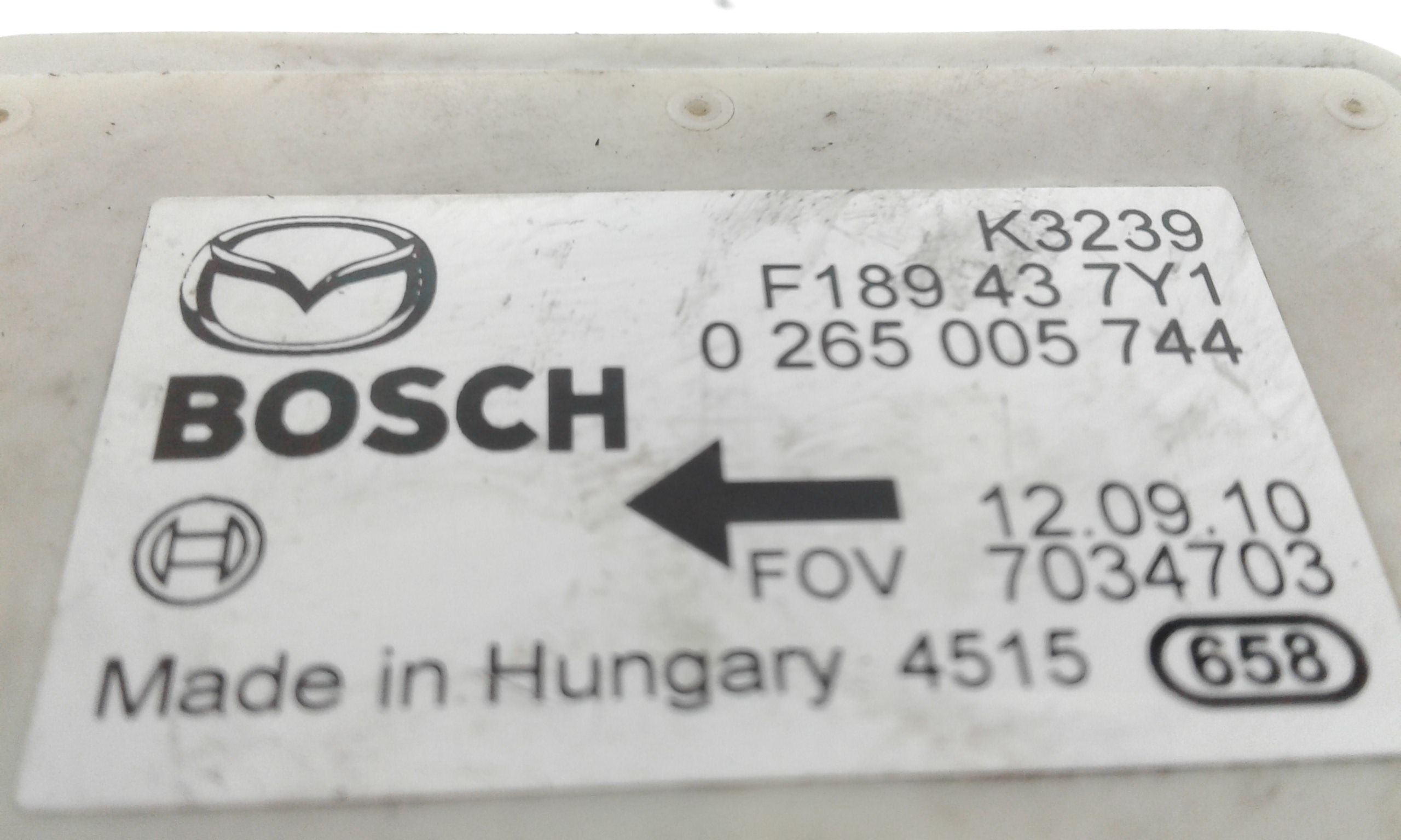 Sensore imbardata MAZDA CX-7 2 Serie