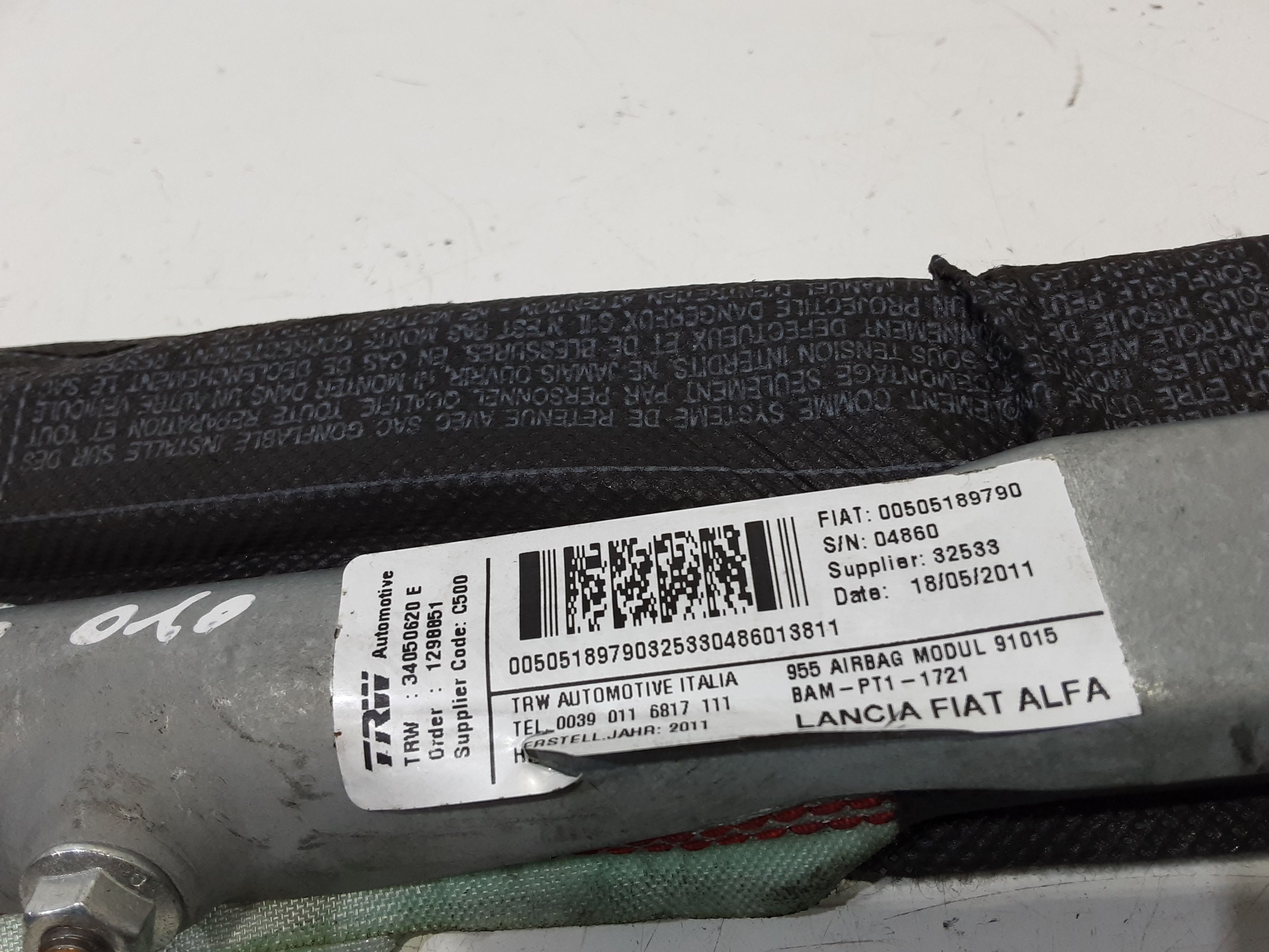 Airbag a tendina laterale Sinistro Guida LANCIA Delta 3 Serie