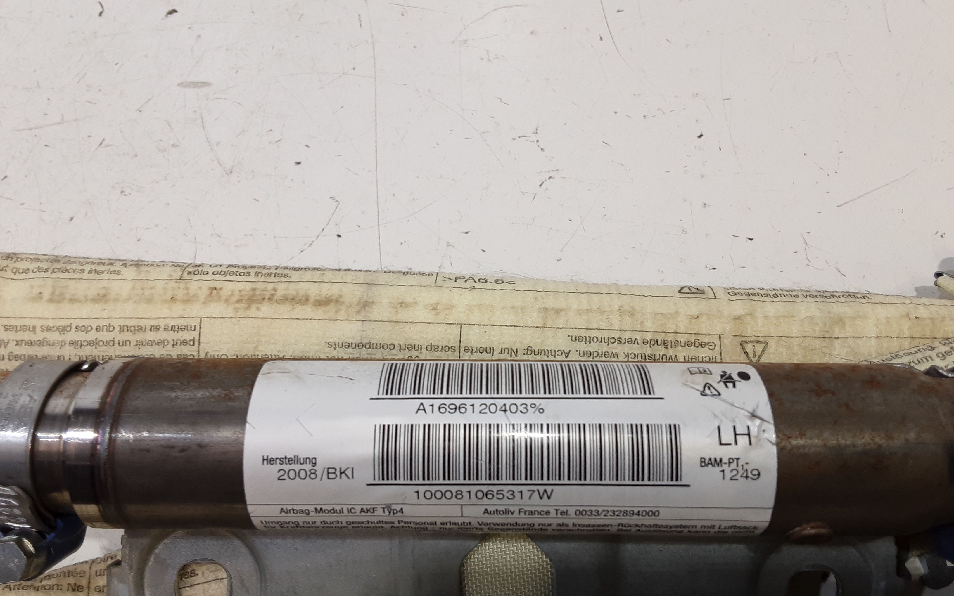 Airbag a tendina laterale Sinistro Guida MINI Cooper S