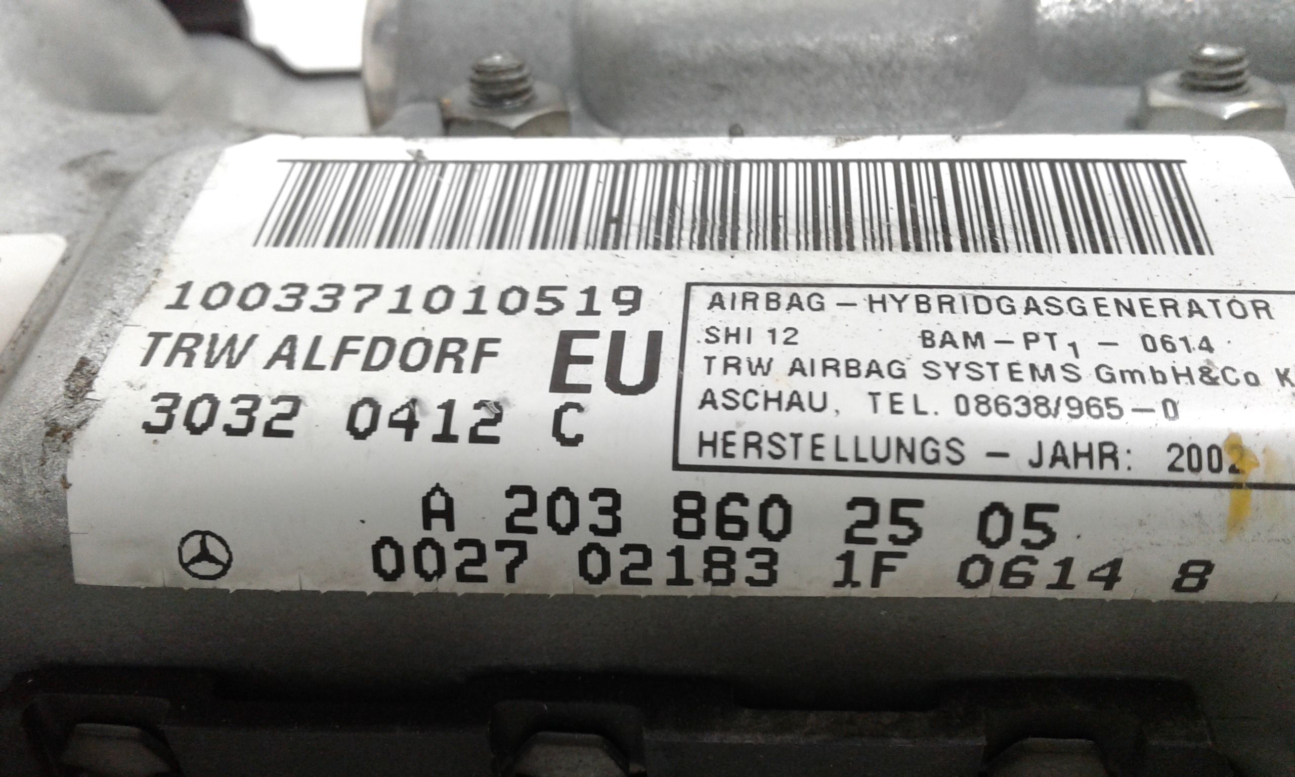 Airbag porta anteriore sinistra guida MERCEDES Classe C Berlina W203