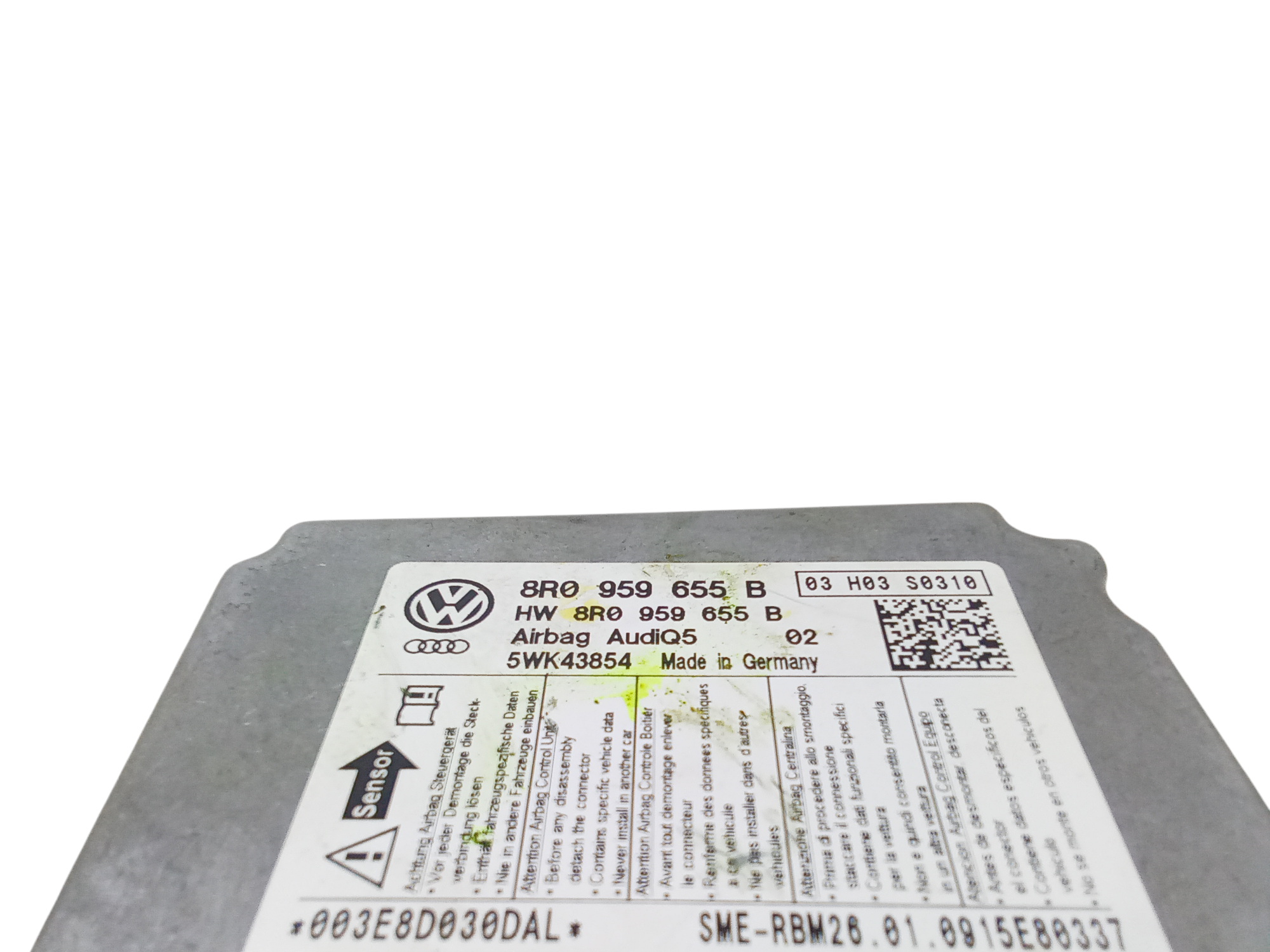 Centralina Airbag per Audi Q5 Serie (8rb) (08>12) (2008 - 2012)