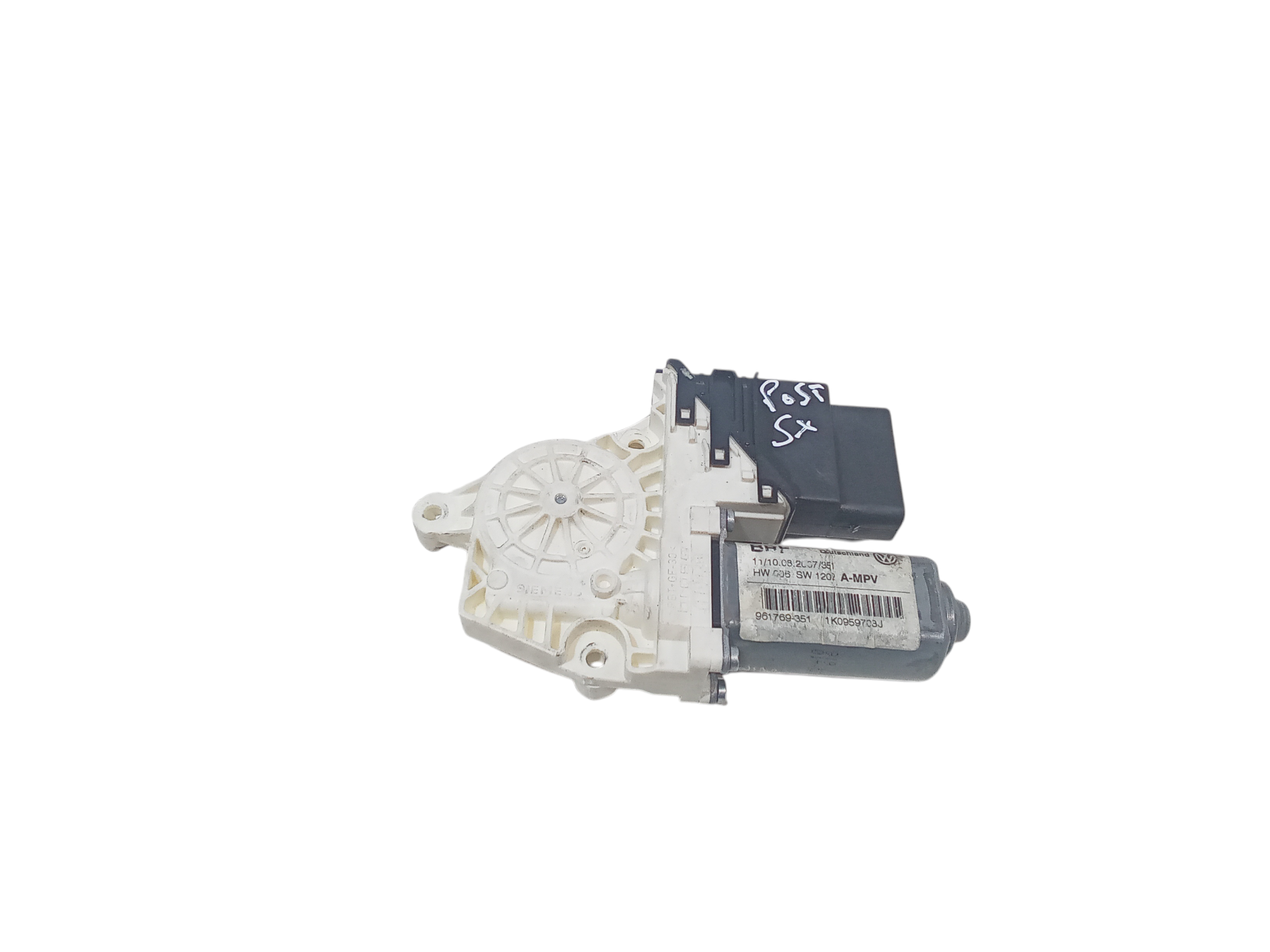 Motorino Alzavetro posteriore Sinistro per Volkswagen Touran 2 Serie (2007 - 2010)