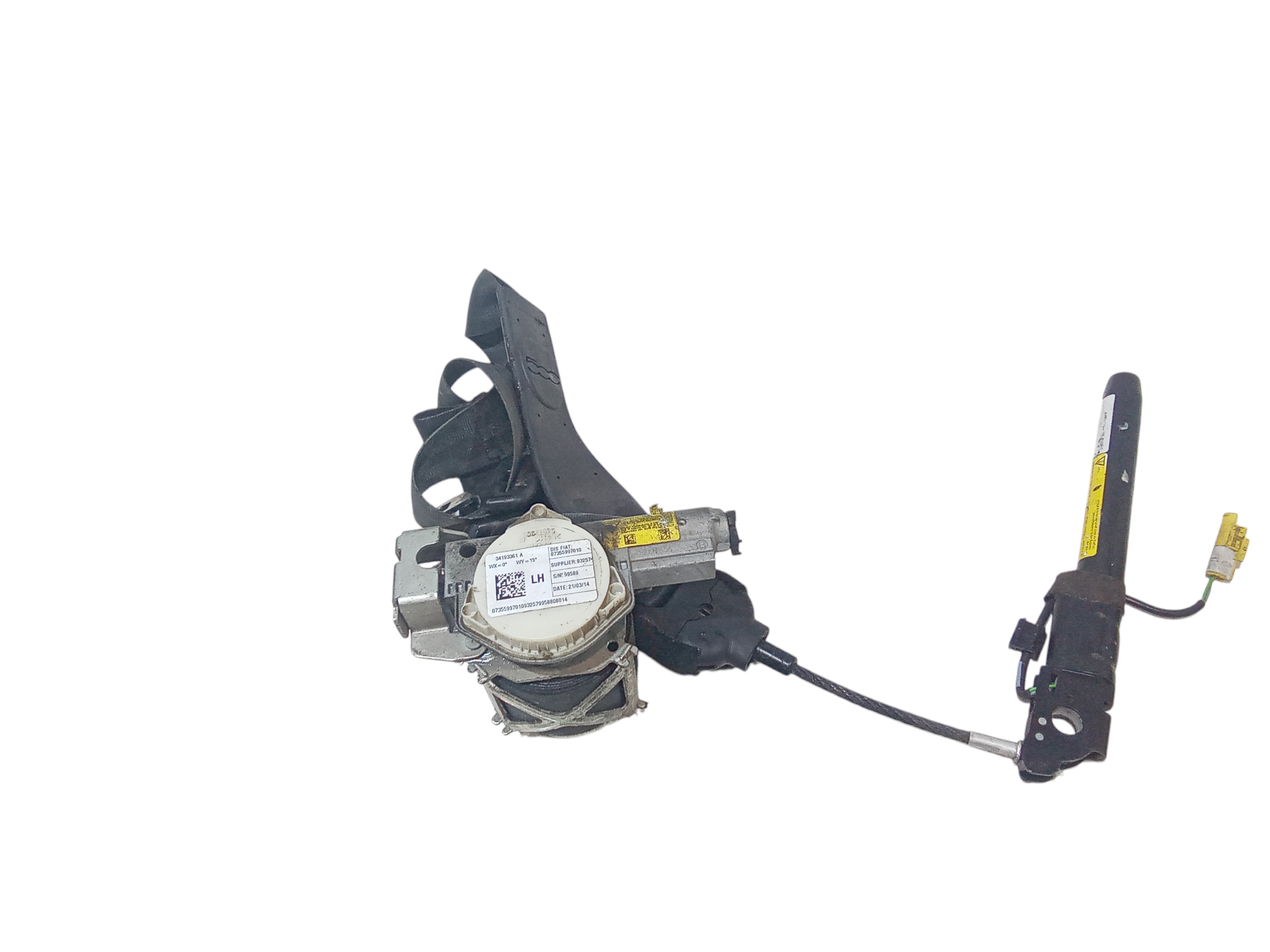 Cintura di Sicurezza anteriore Sinistra con pretensionatore per Fiat 500 L Serie (351_352) (12>) (2012 - In produzione)