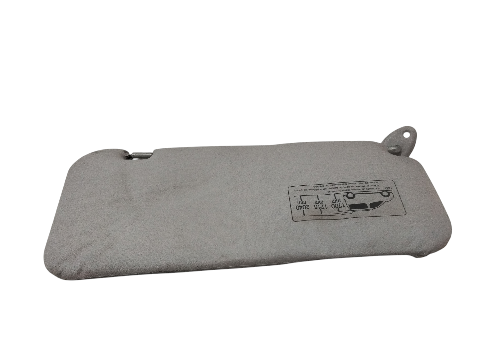 Parasole aletta anteriore Lato Guida per Toyota Yaris Verso Serie (03>07) (2003 - 2007)