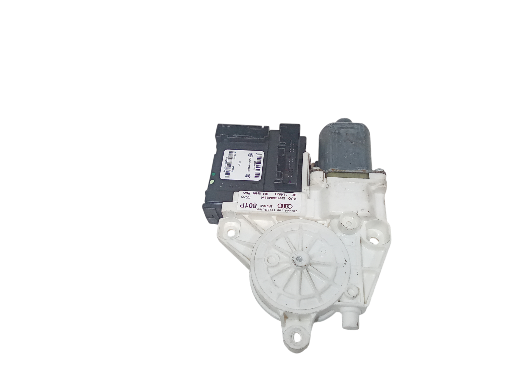 Motorino Alzavetro anteriore Sinistro per Audi A3 Sportback (8pa) (08>12) (2008 - 2012)