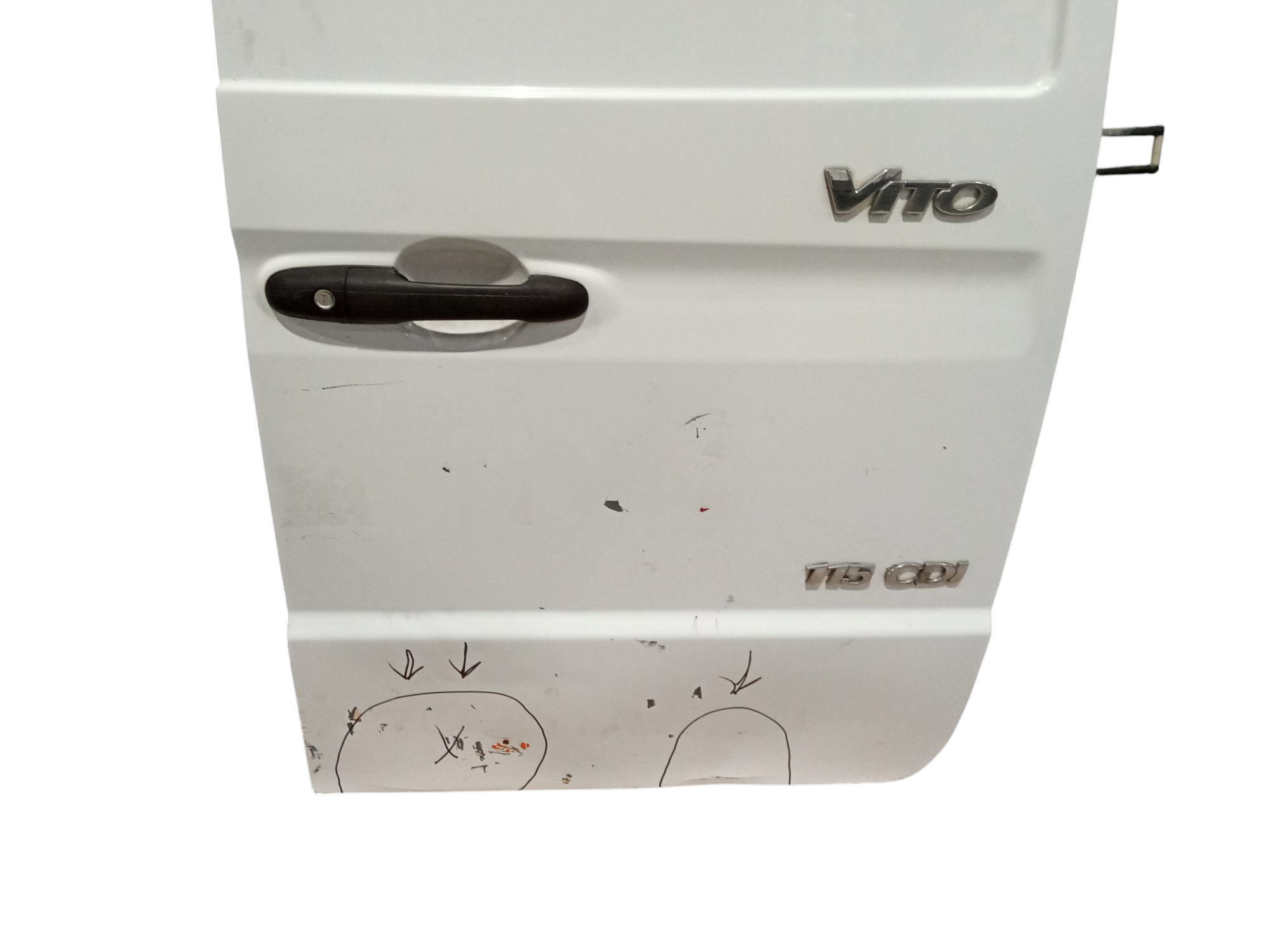 Porta carico posteriore a battente DX lato passeggero Non ve per Mercedes Vito W639 2 Serie (2003 - 2014)