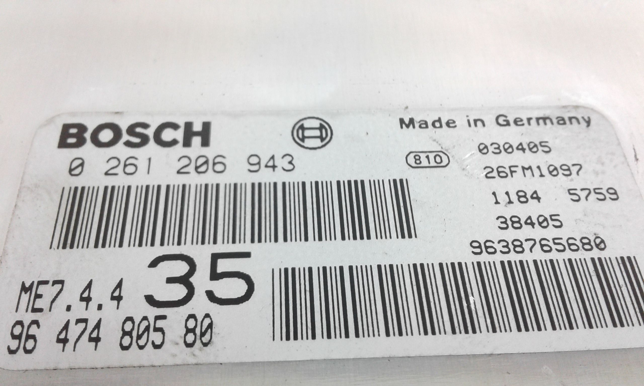 Centralina motore PEUGEOT 307 Berlina