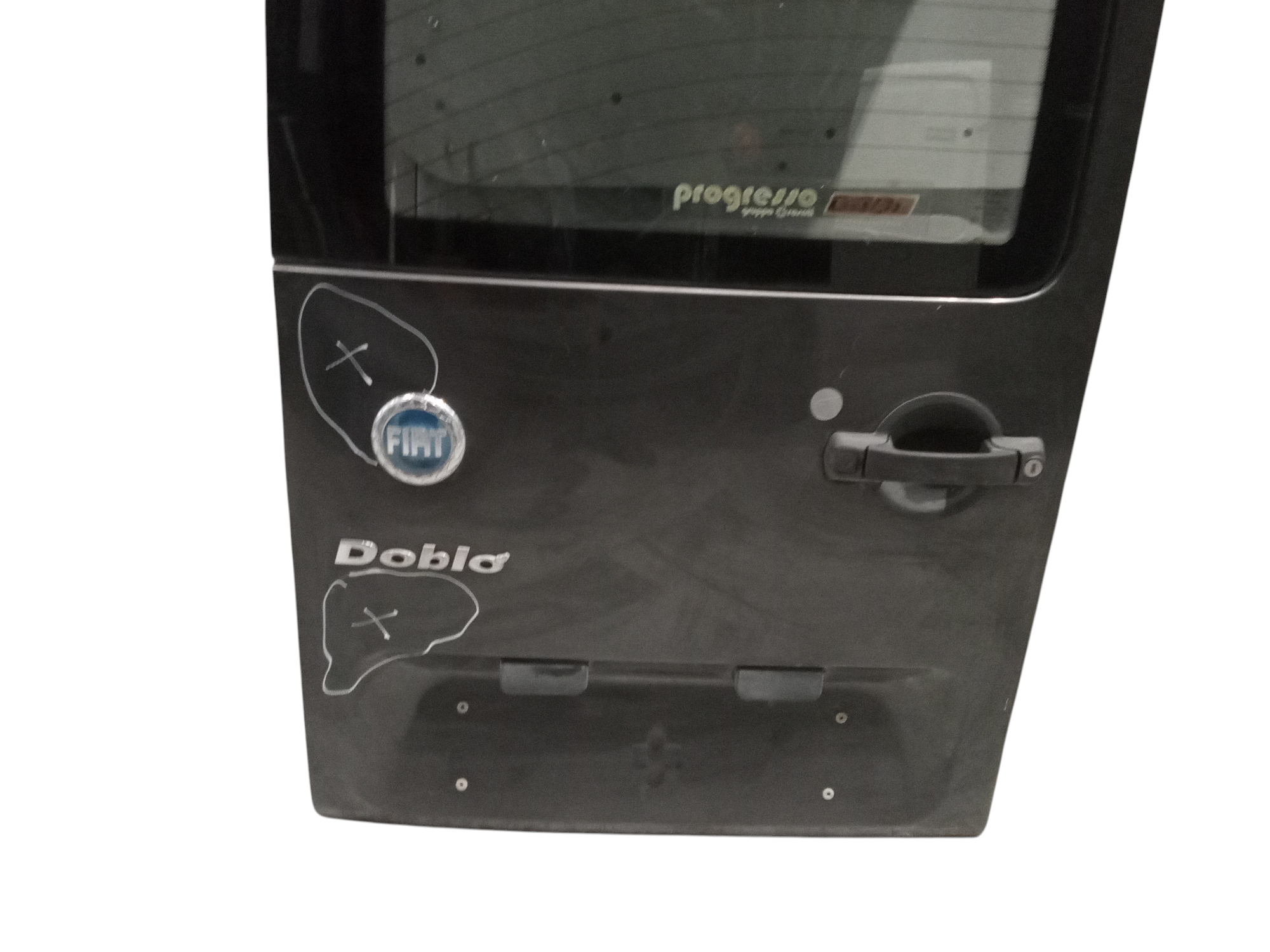 Porta carico posteriore a battente SX lato guida vetrata per Fiat Dobl Cargo (05>09) (2005 - 2009)