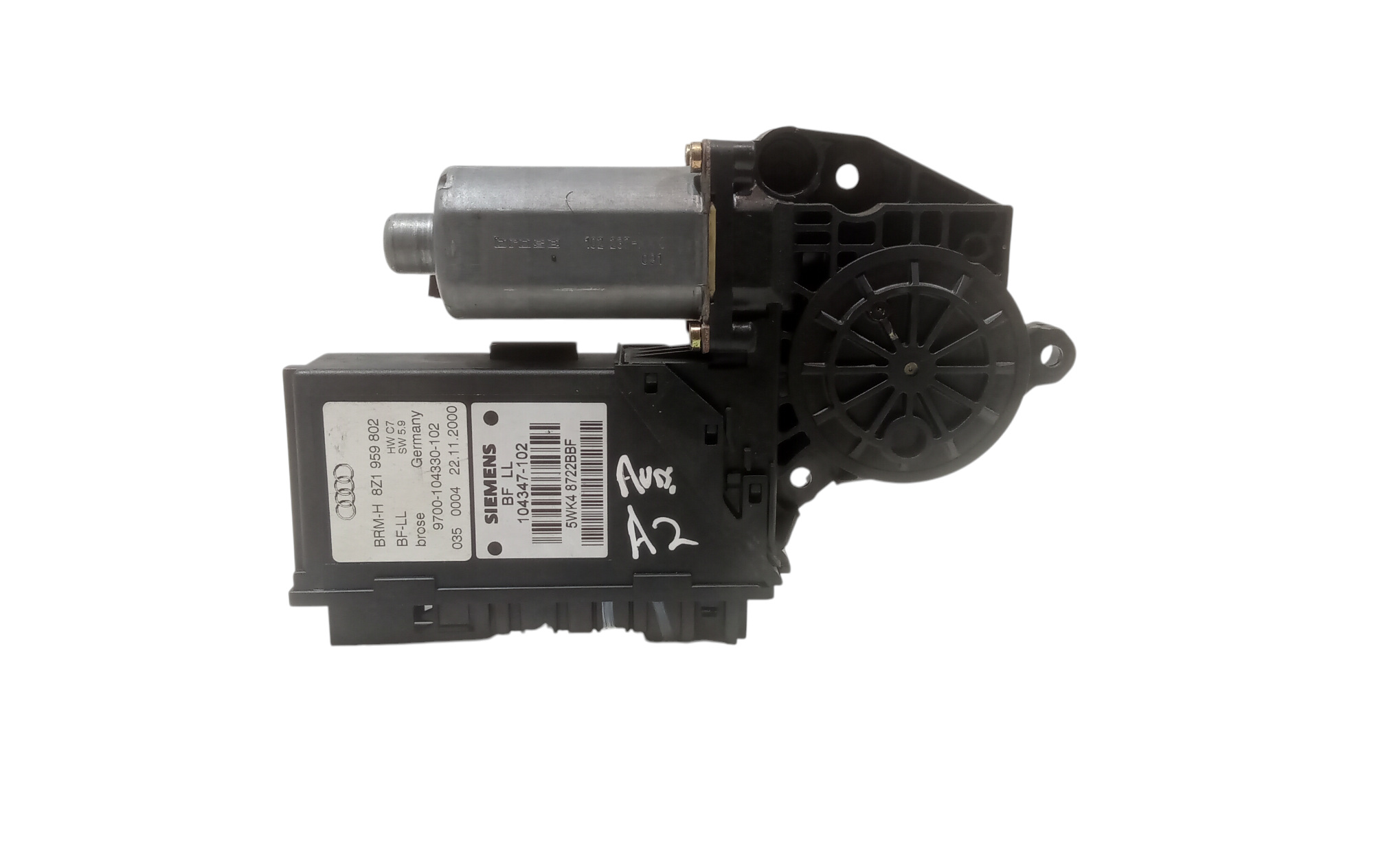 Motorino Alzavetro anteriore destra per Audi A2 Serie (8z0) (00>05) (2000 - 2005)