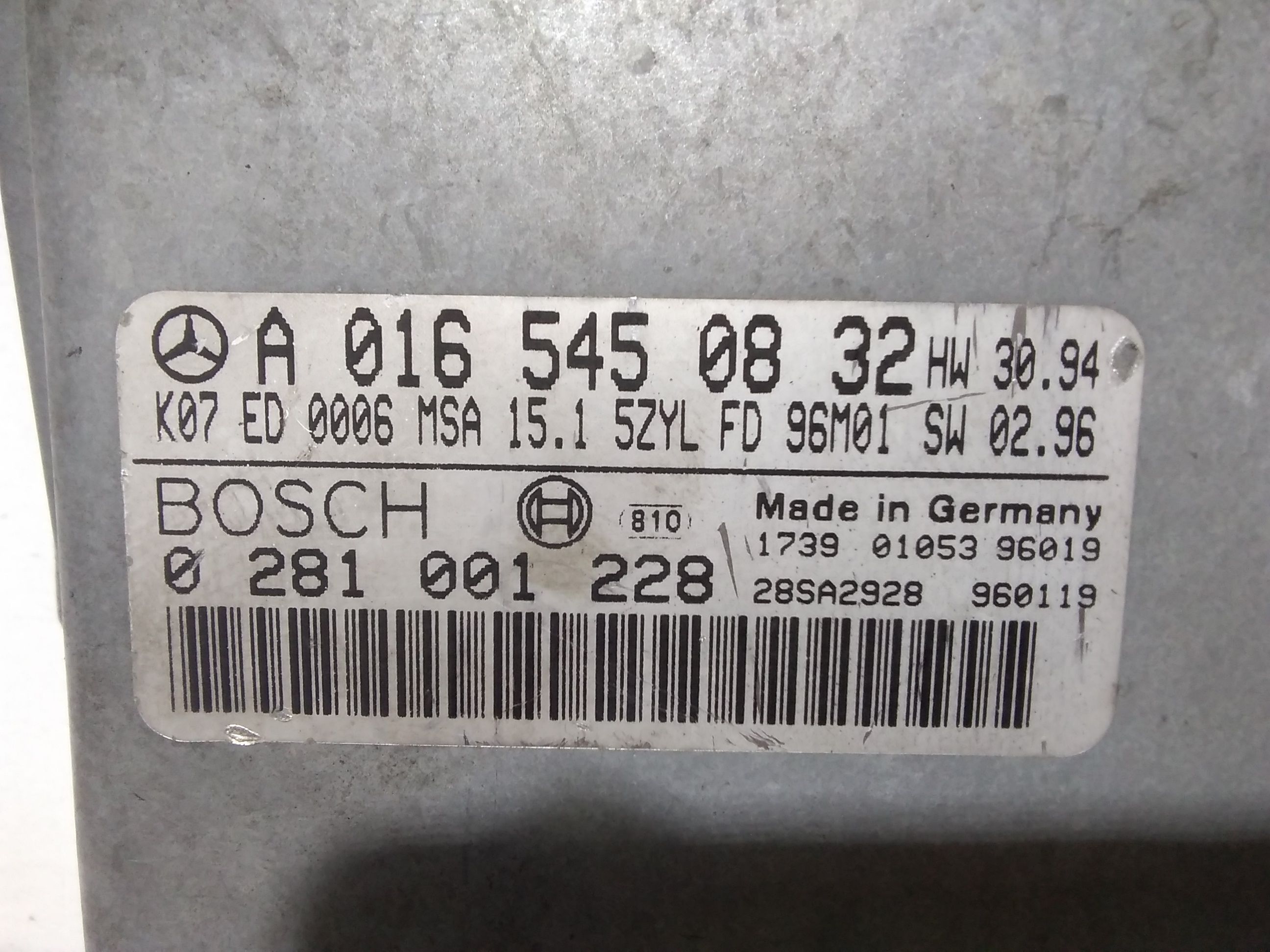 Centralina motore MERCEDES Classe C Berlina W202 2 Serie