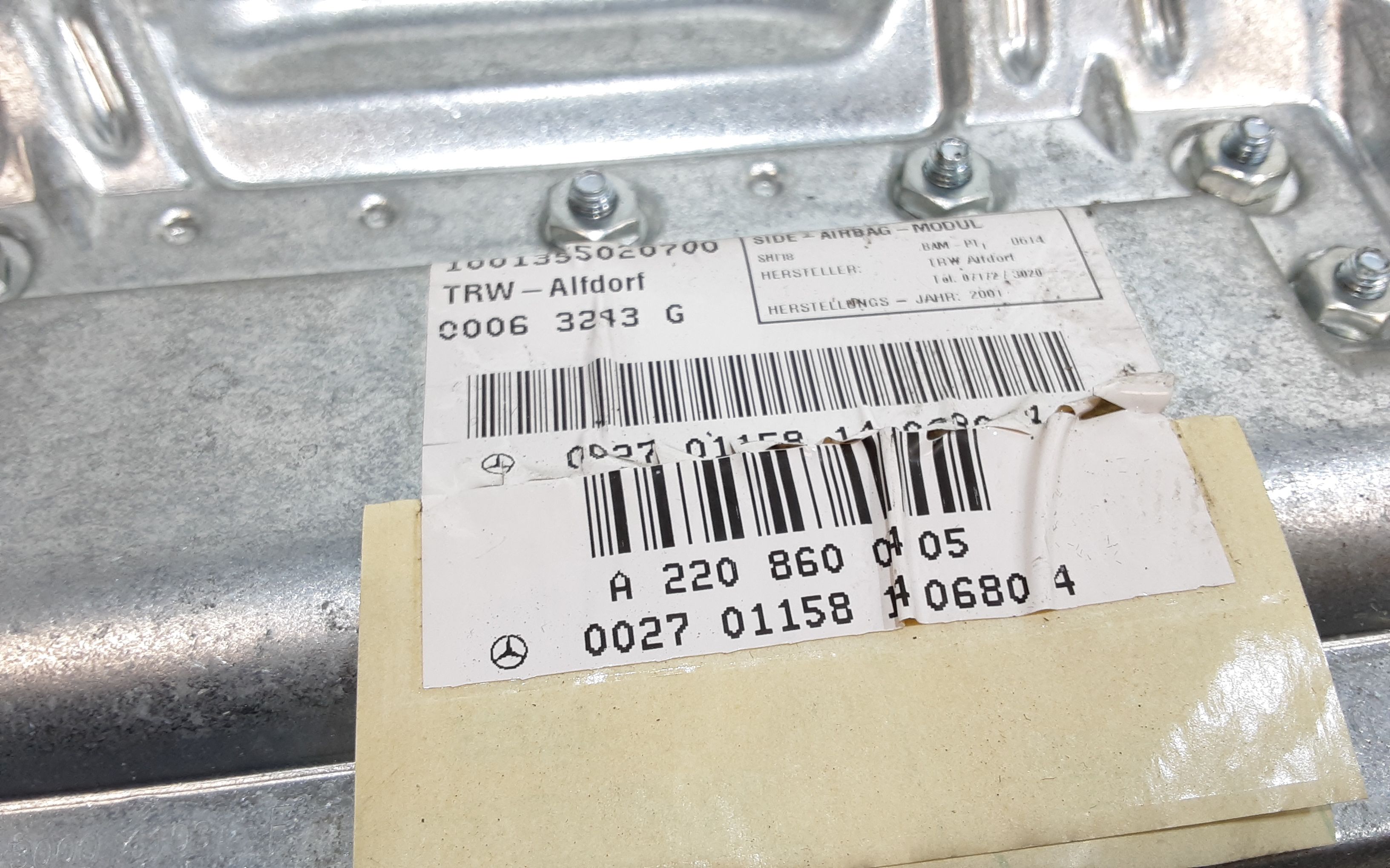 Airbag porta Posteriore destra passeggero MERCEDES Classe S W220 4 Serie