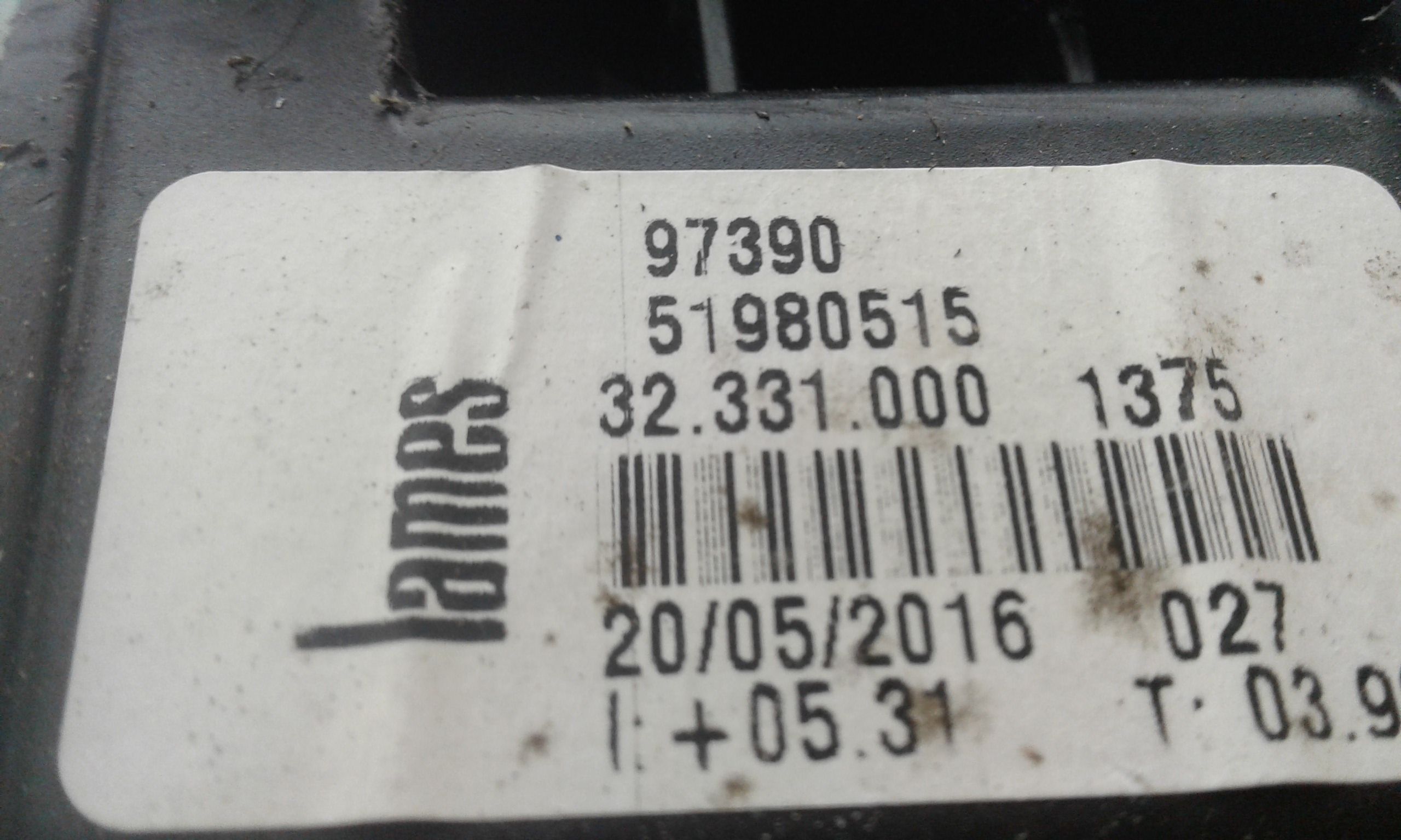 Cremagliera posteriore destra passeggero FIAT 500 L 1  Serie