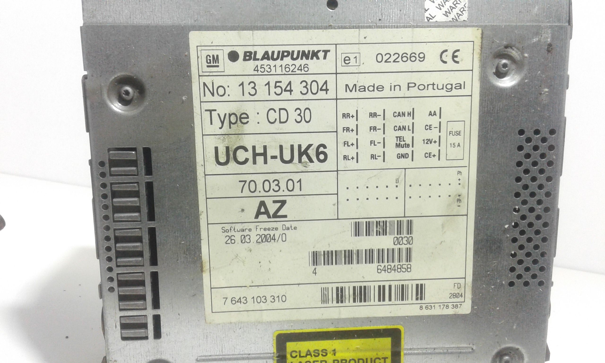 Autoradio OPEL Astra H Berlina