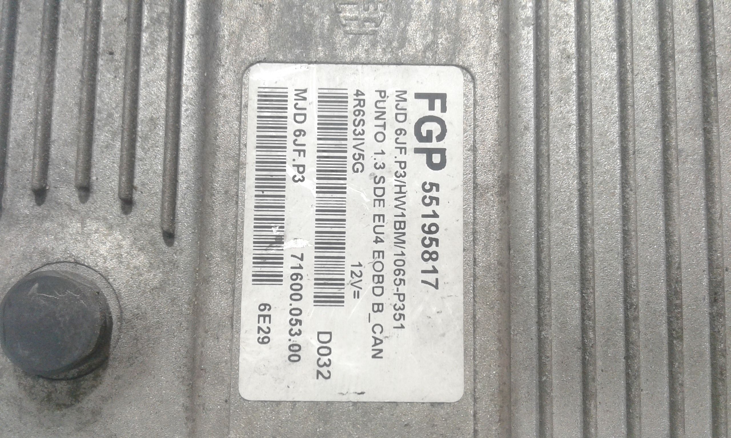 Centralina motore FIAT Punto Berlina 3P 3 Serie