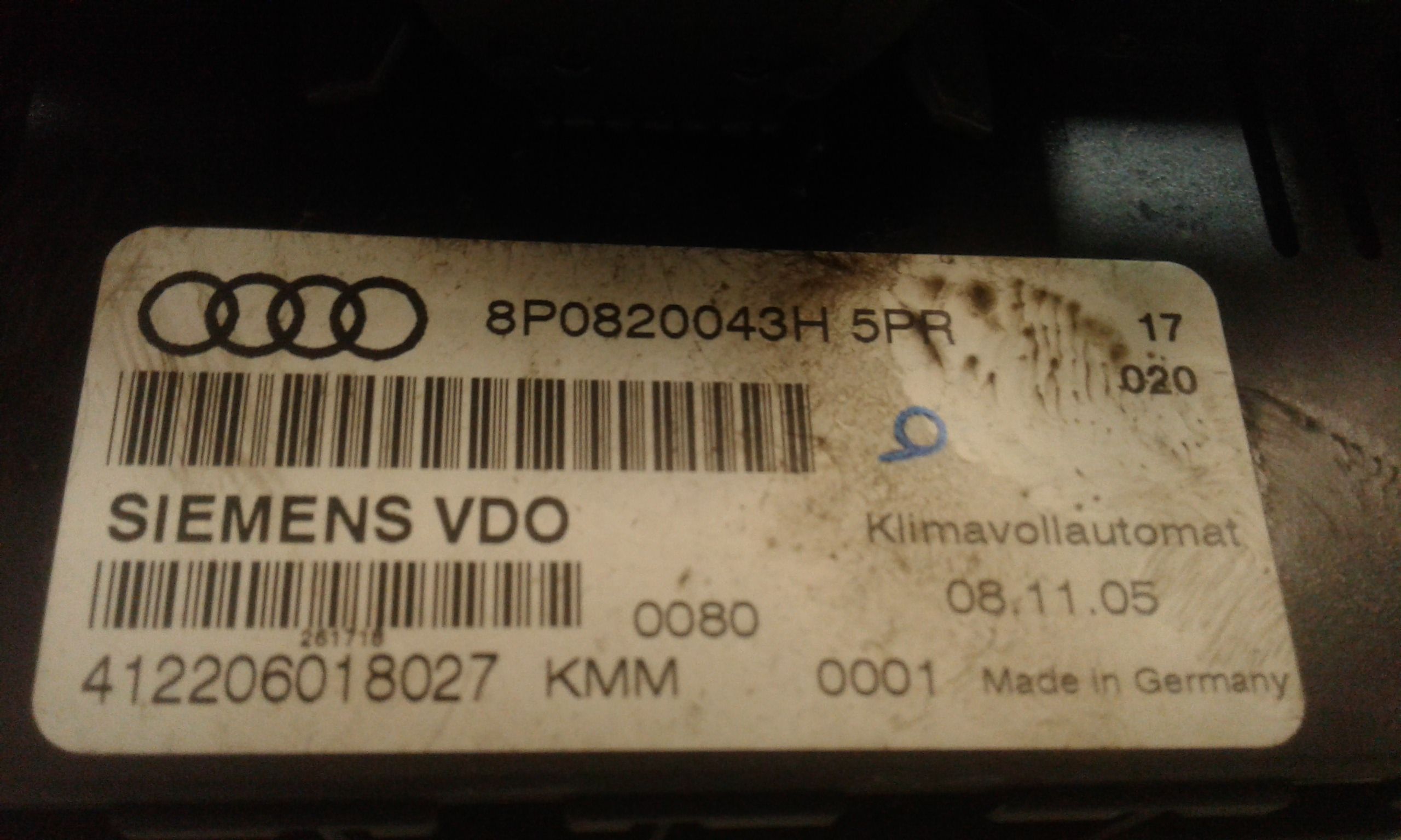 Comandi Clima AUDI A3 Sportback 1 Serie