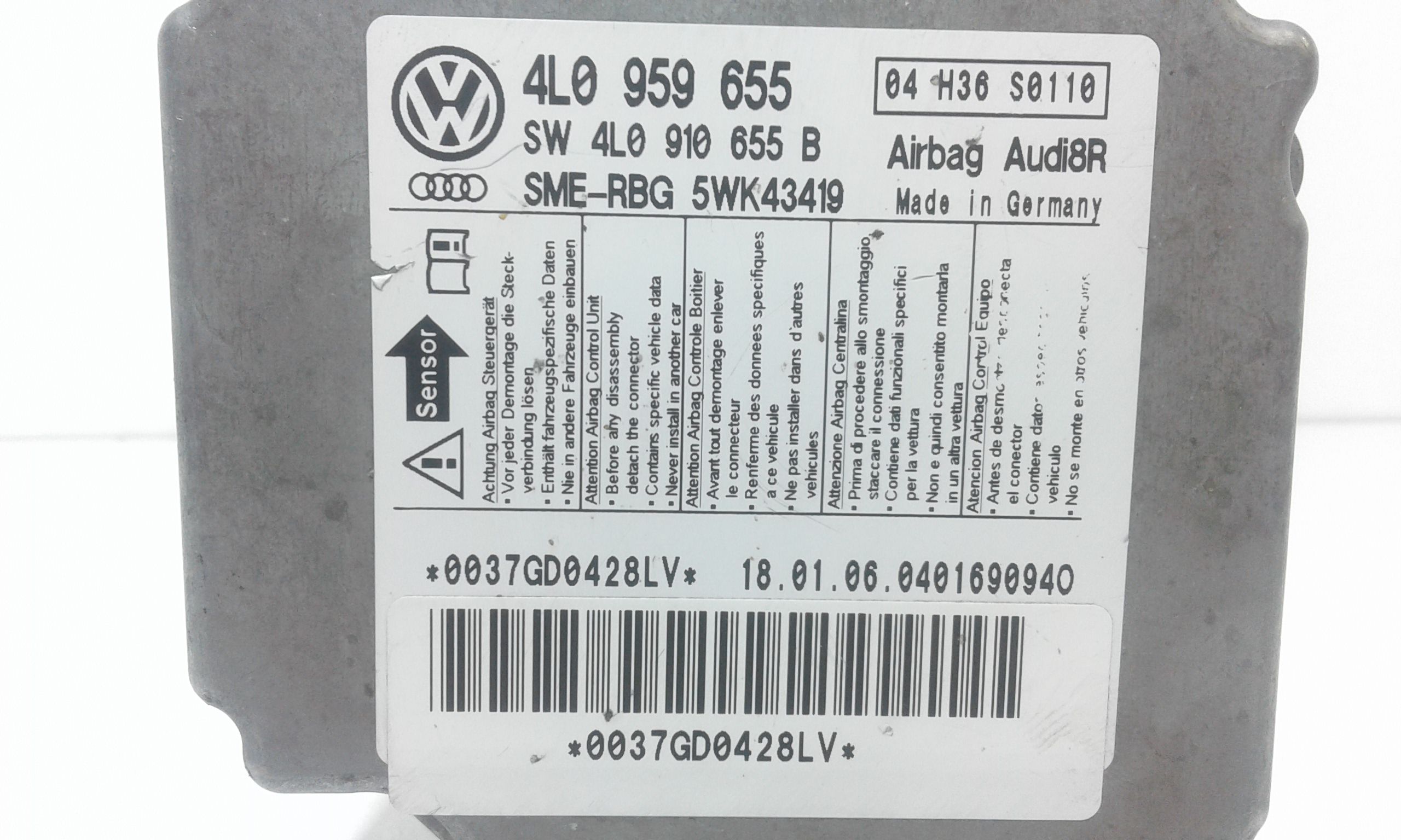 Centralina Airbag AUDI Q7 1 Serie