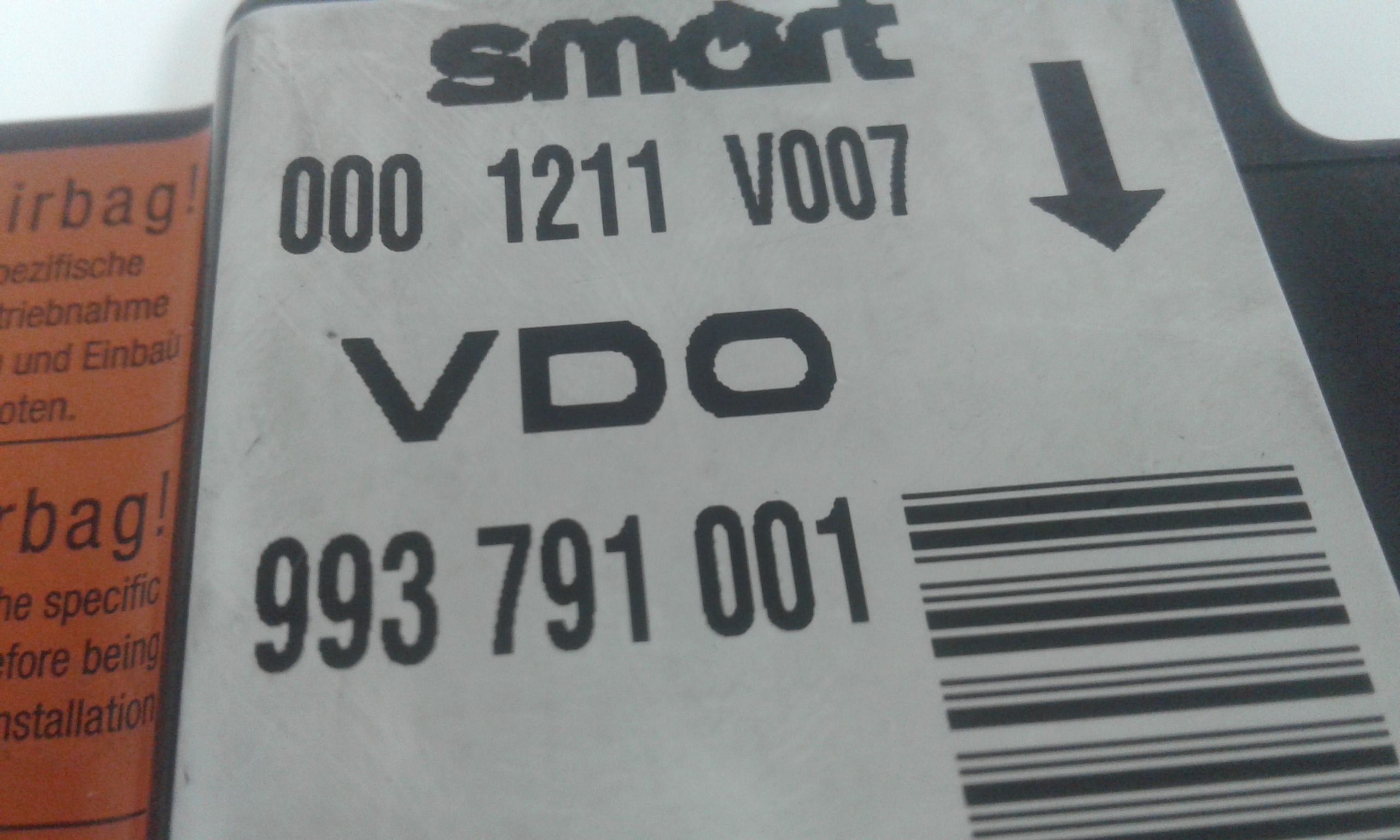 Centralina Airbag SMART ForTwo Coup 1 Serie