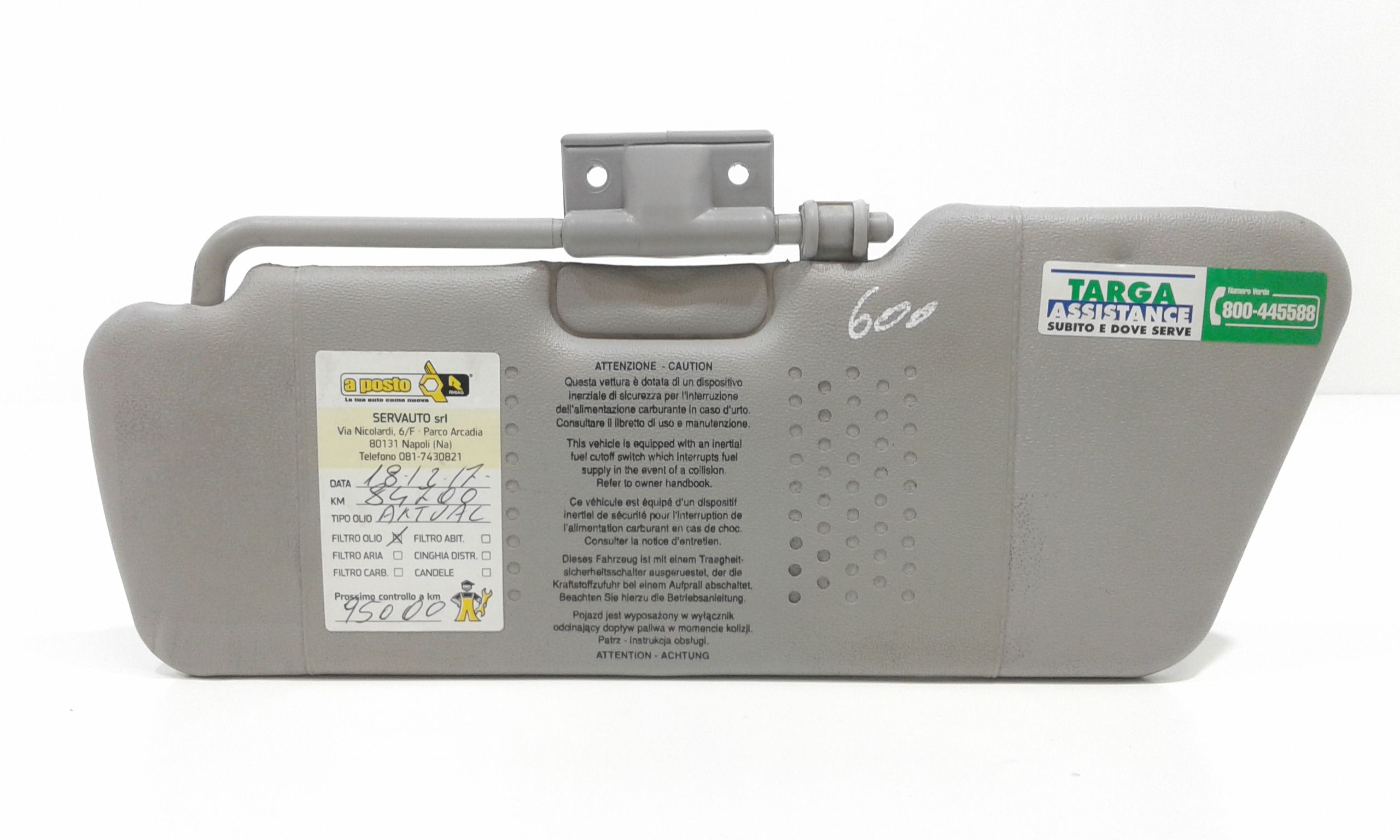 Parasole aletta anteriore Lato Guida FIAT Seicento 2 Serie