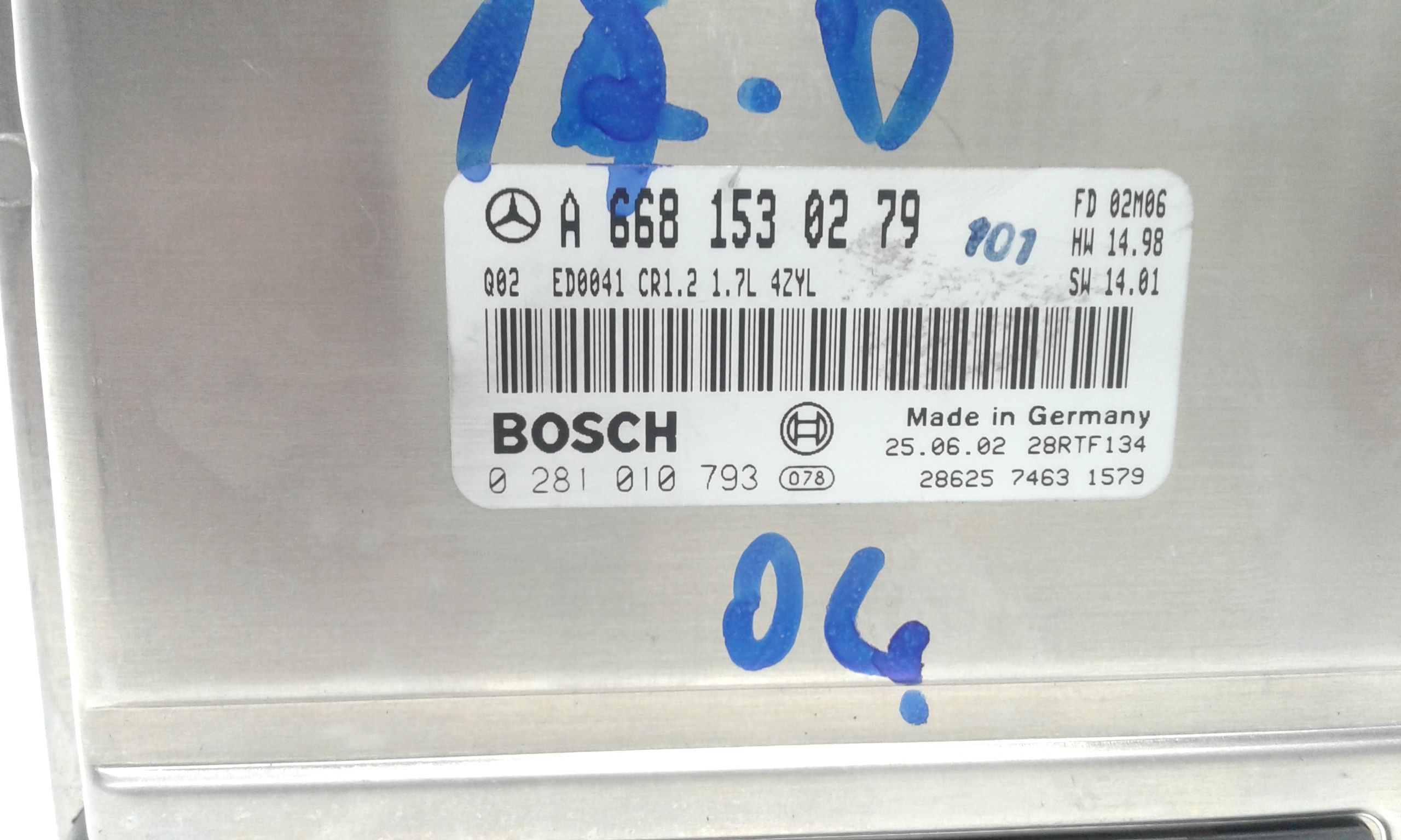 Centralina motore MERCEDES Classe A W168 2 Serie