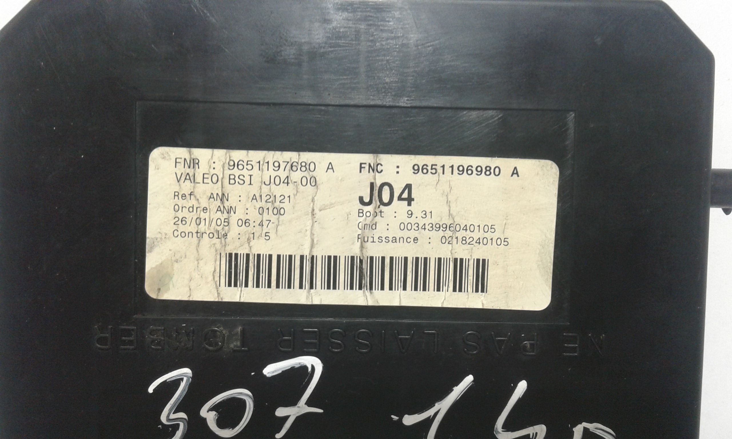 Body Computer PEUGEOT 307 Berlina