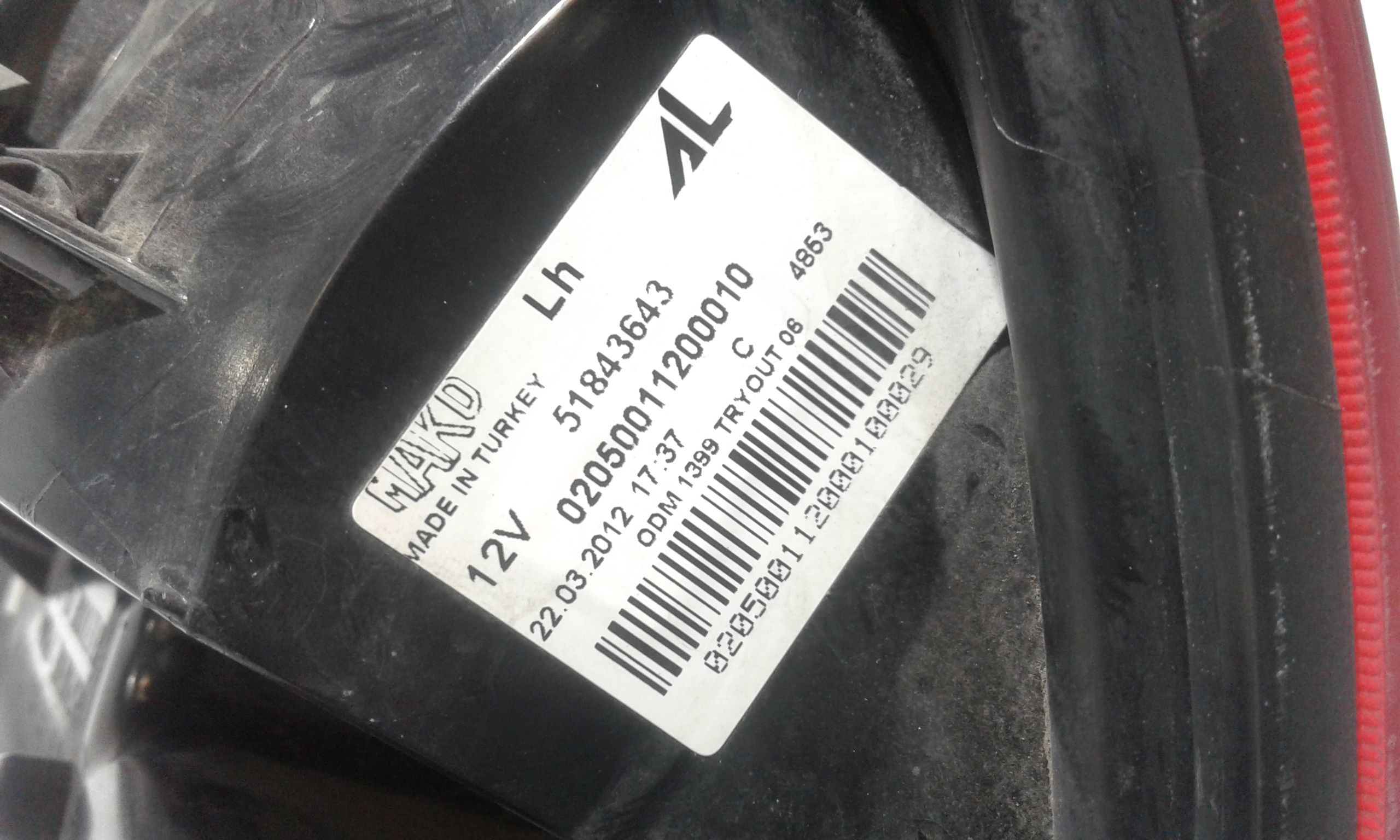 Stop fanale Posteriore sinistro lato Guida FIAT Panda 3 Serie