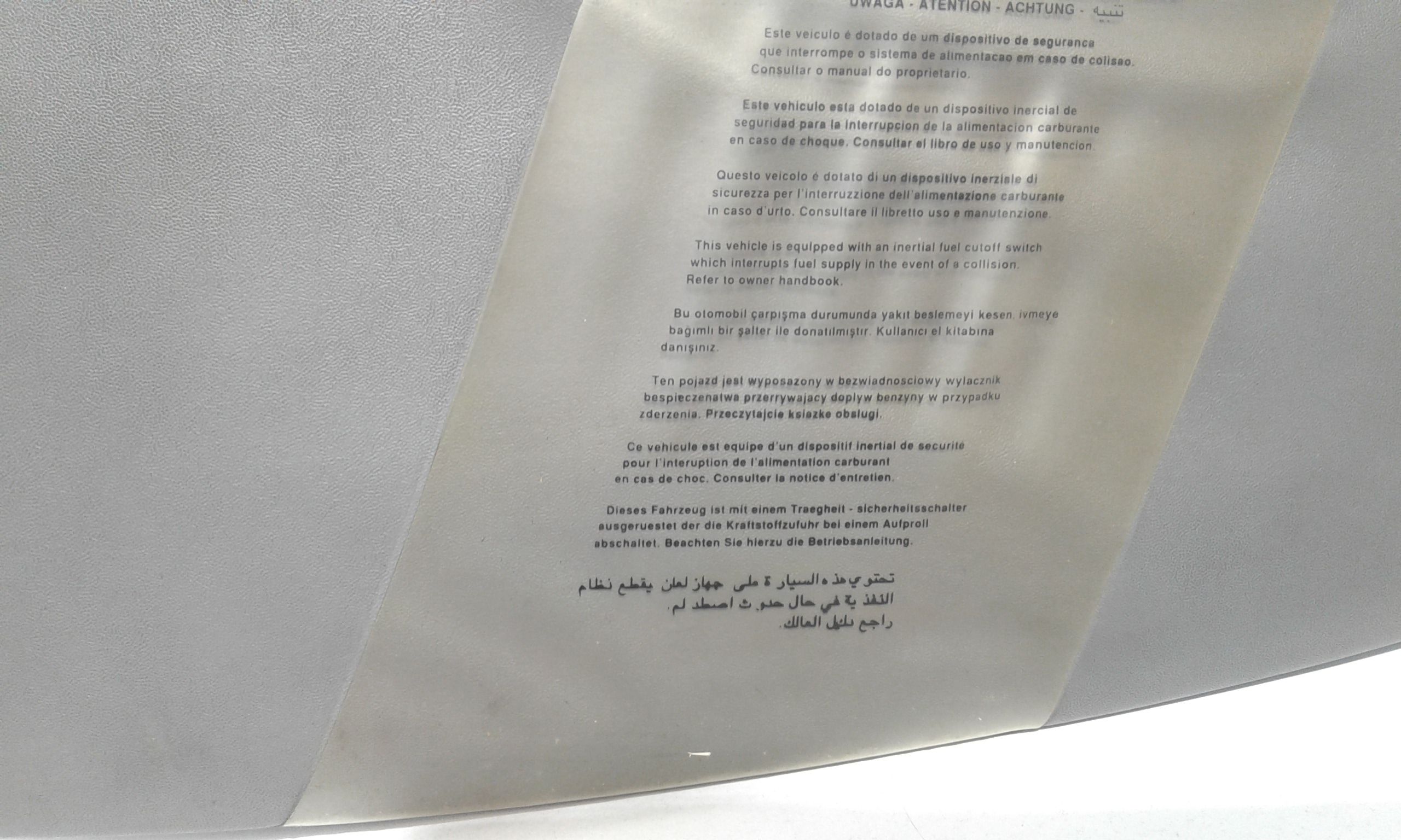 Parasole aletta anteriore Lato Guida FIAT Dobl 1 Serie