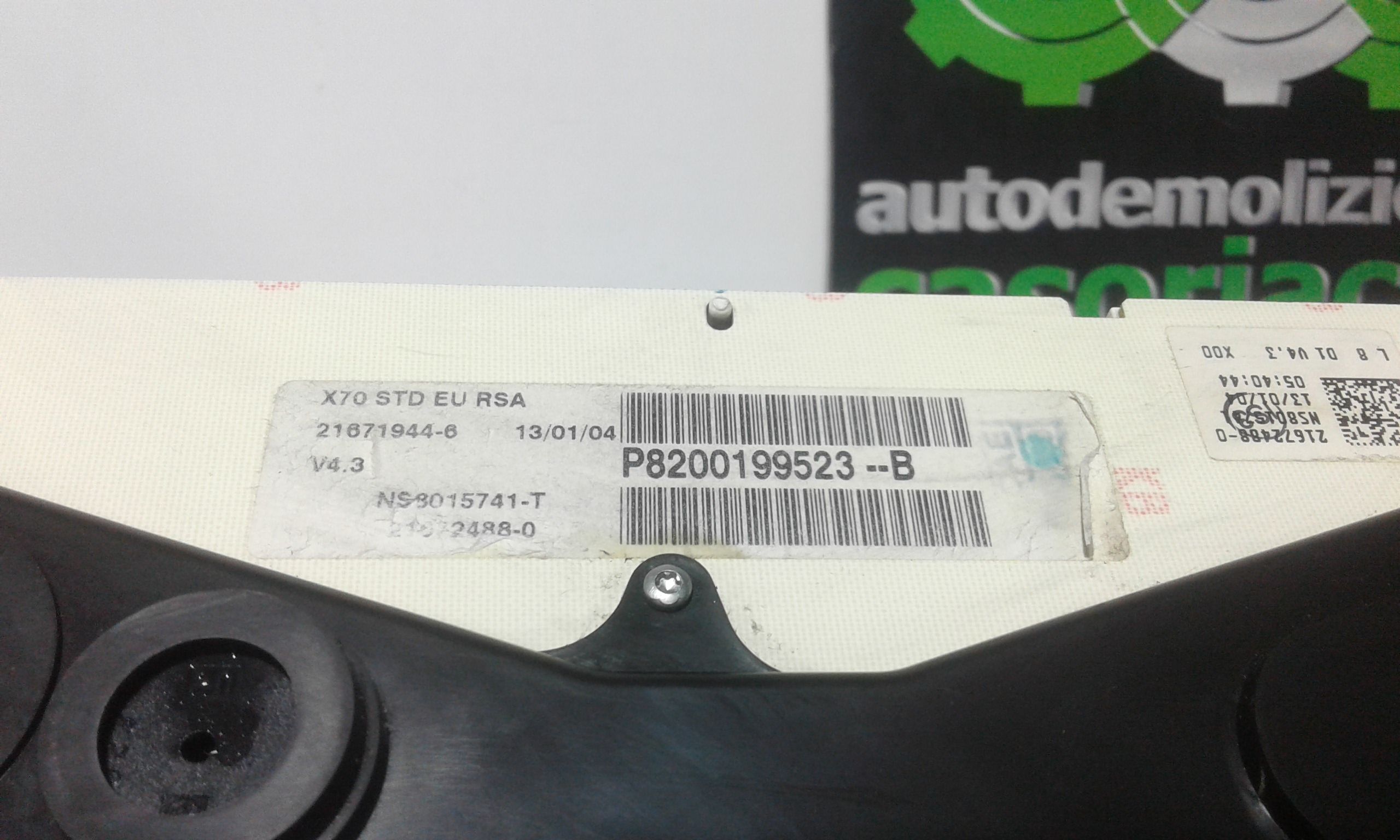 Quadro Strumenti RENAULT Master 3 Serie