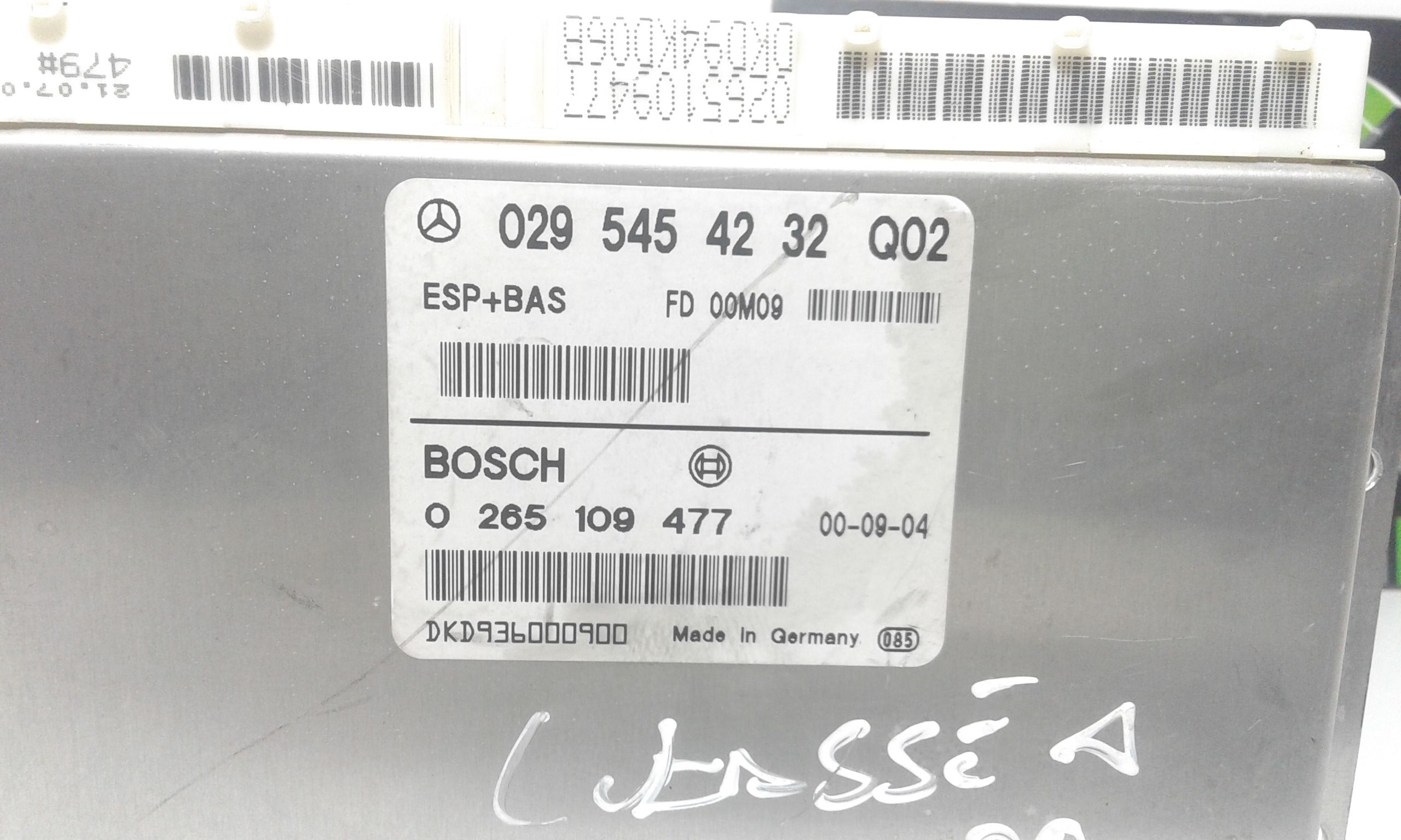 ESP MERCEDES Classe A W168 1 Serie