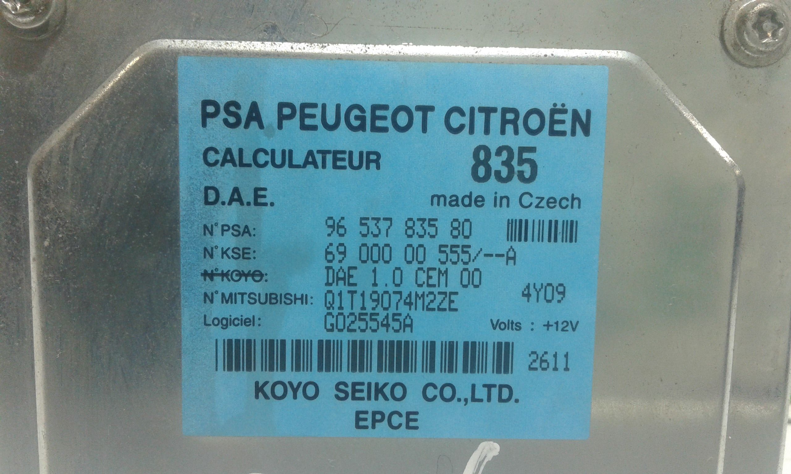Centralina Servosterzo CITROEN C2 1 Serie