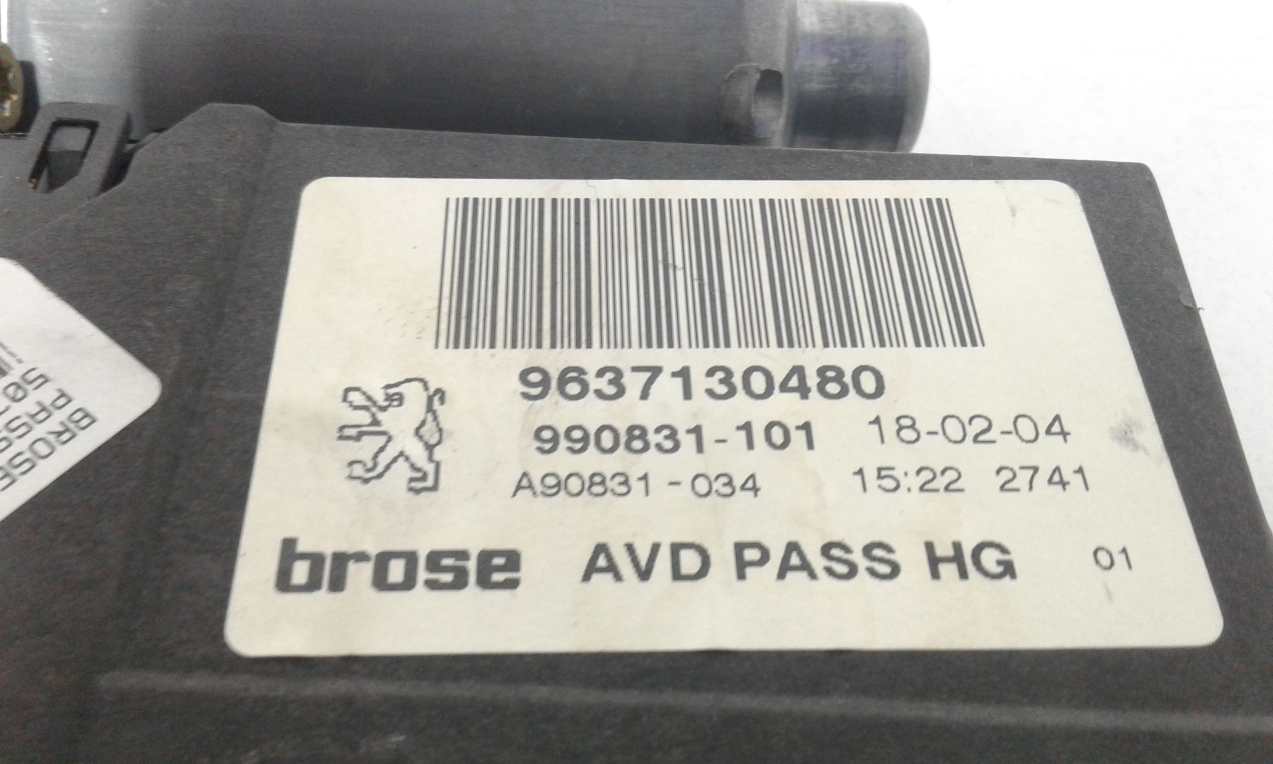 Motorino Alzavetro anteriore destra PEUGEOT 307 Berlina