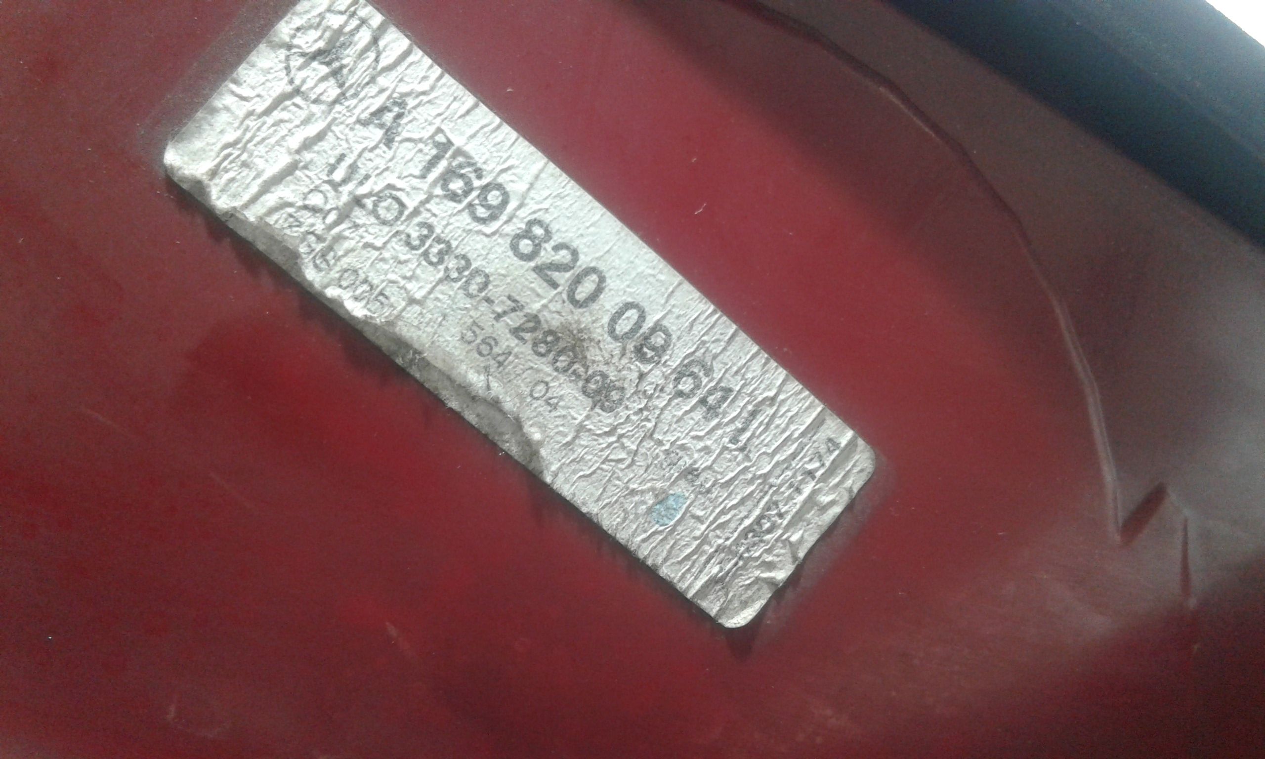 Stop fanale Posteriore sinistro lato Guida MERCEDES Classe A W169 3 Serie