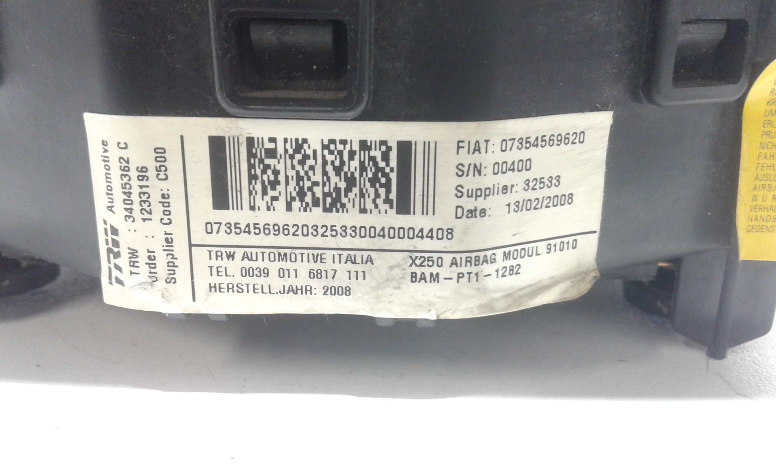 Airbag Volante FIAT Ducato 5 Serie