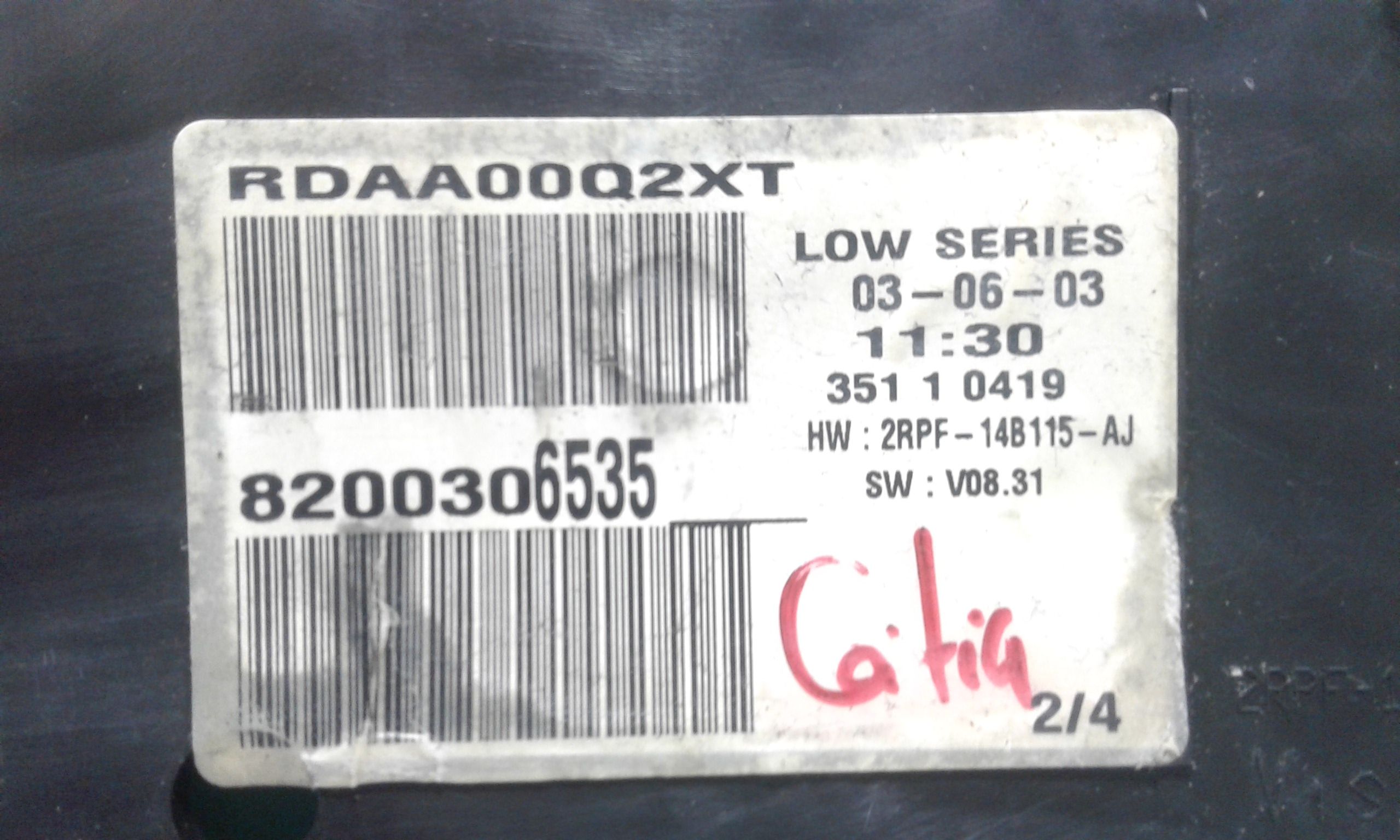 Quadro Strumenti RENAULT Megane ll 1 Serie