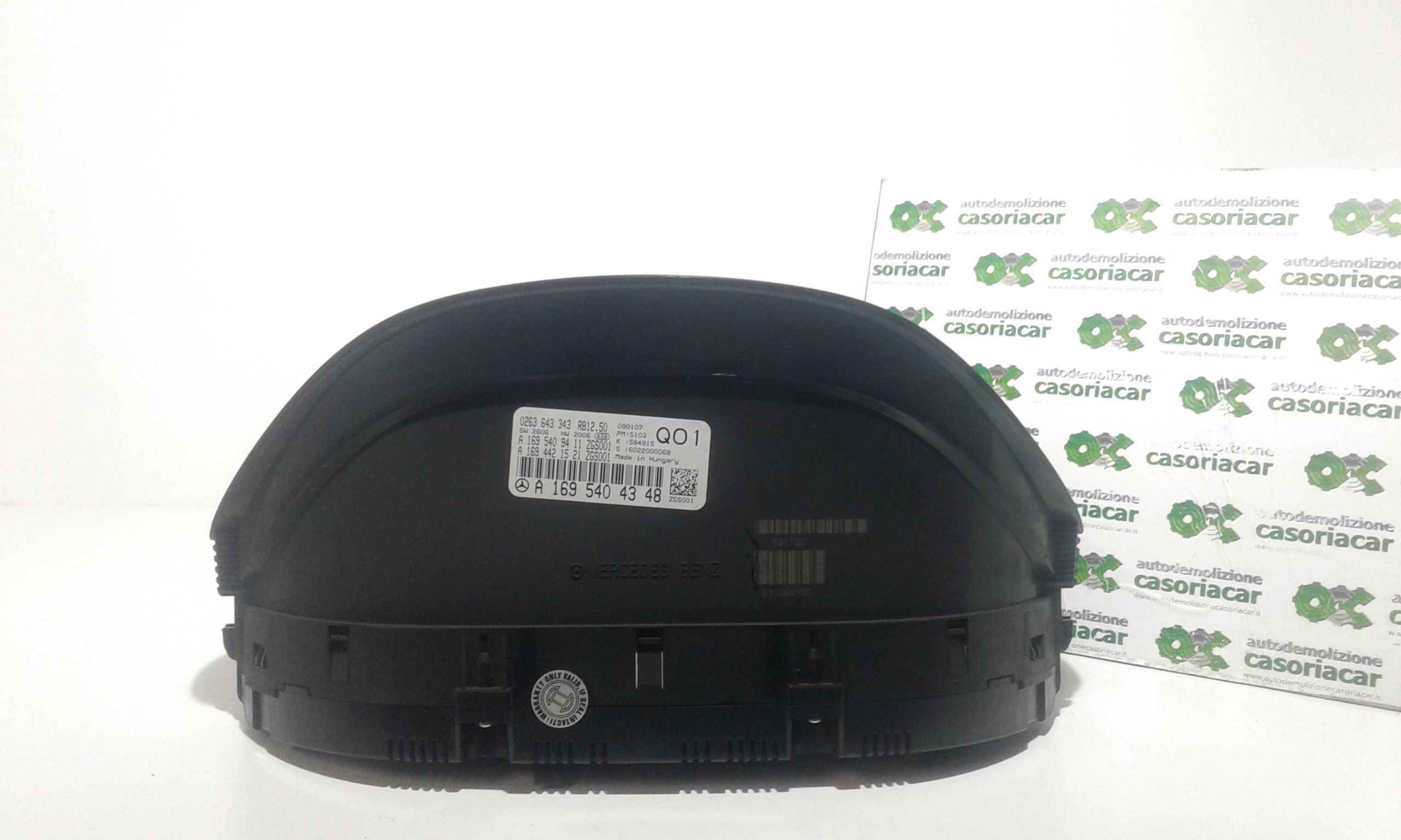 Quadro Strumenti MERCEDES Classe A W169 3 Serie