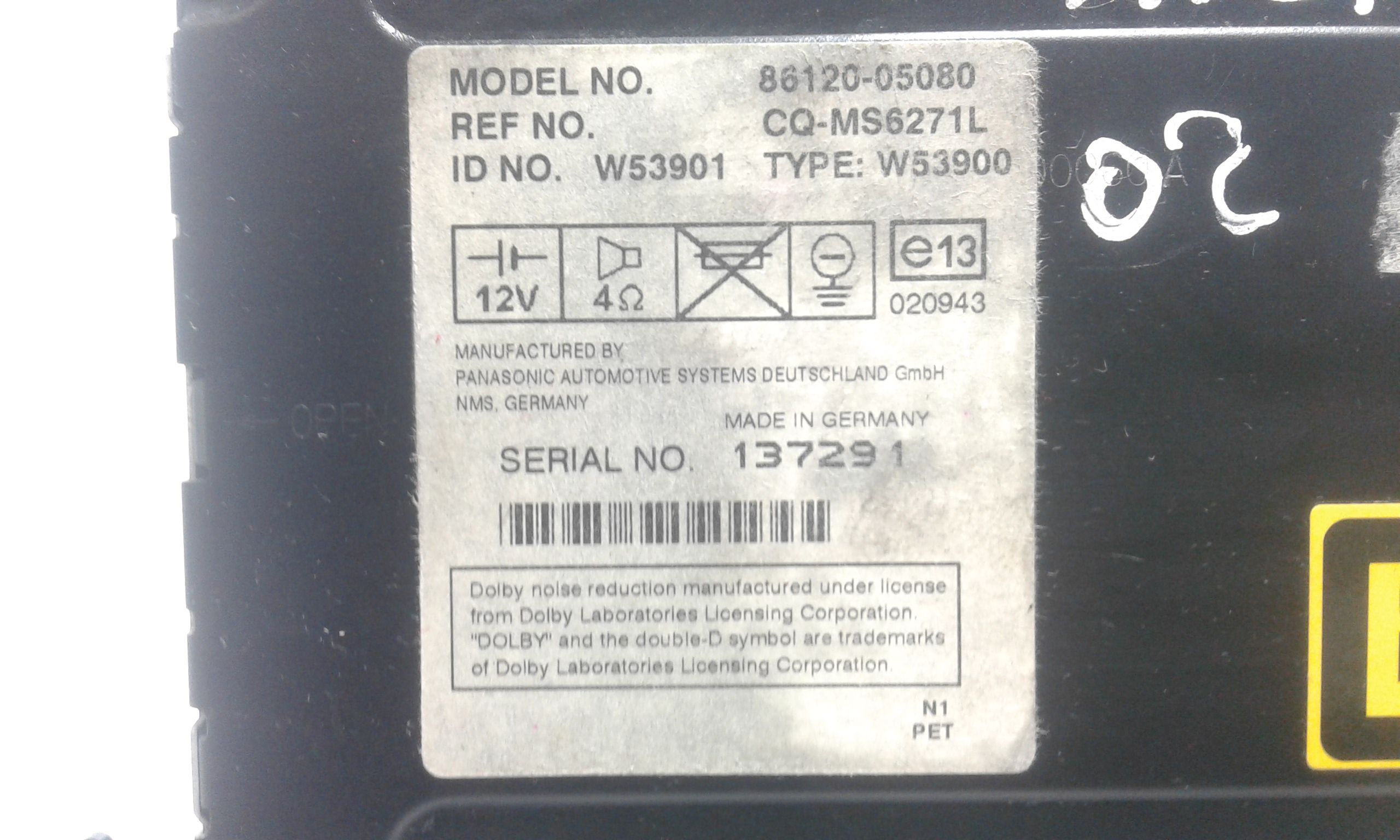 Autoradio TOYOTA Avensis Berlina 1 Serie